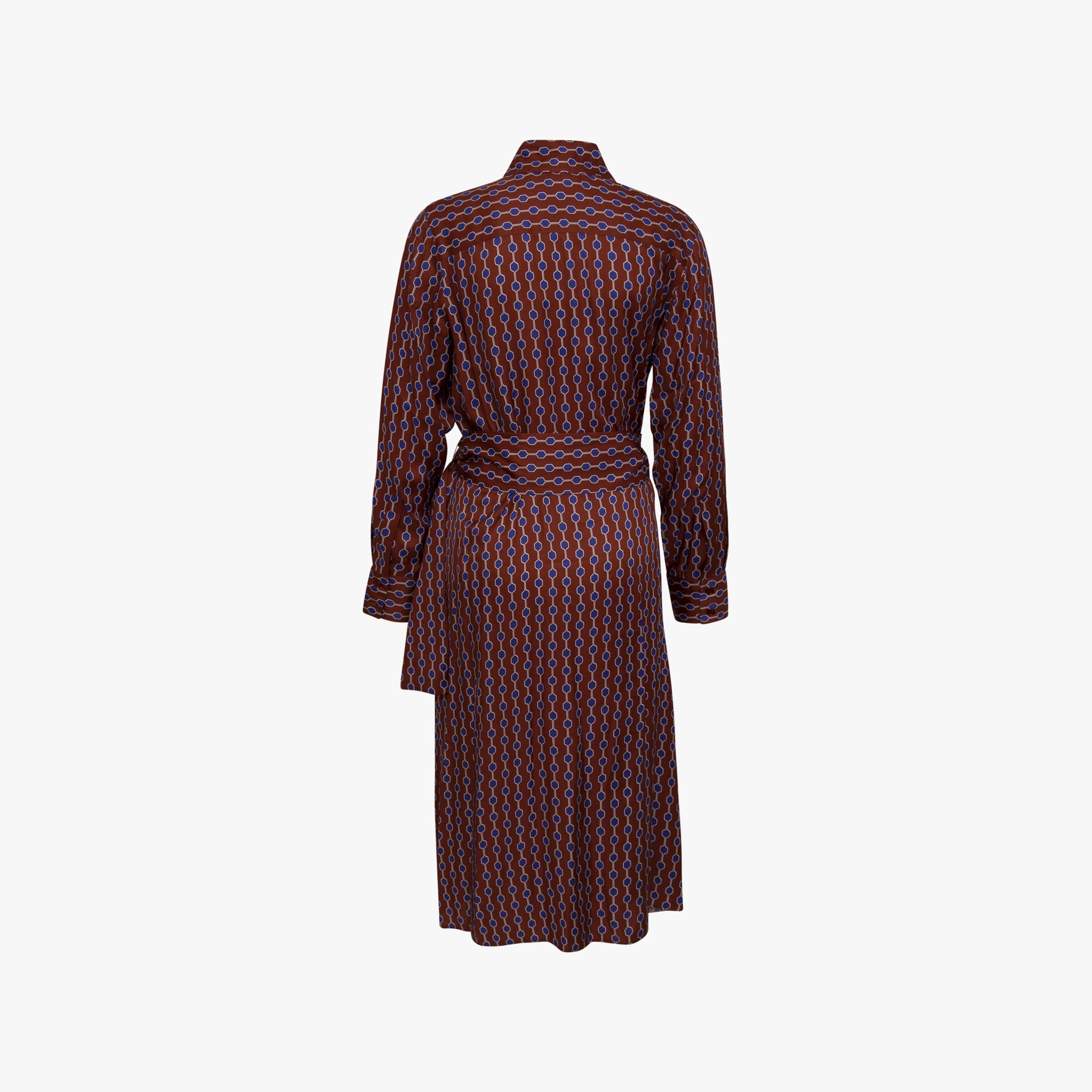 Maxikleid Grafikprint | braun