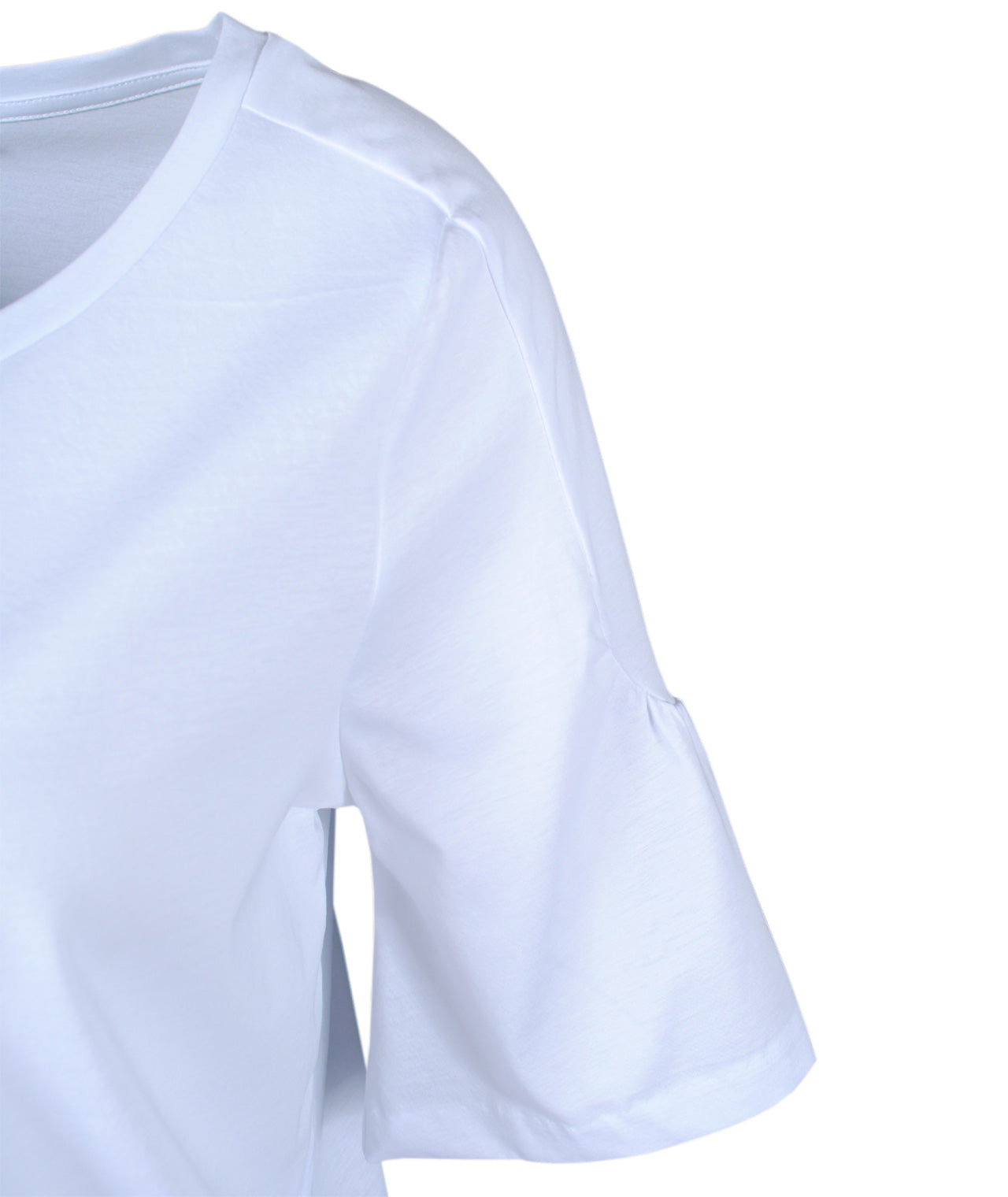 Shirt Volantarm | weiß