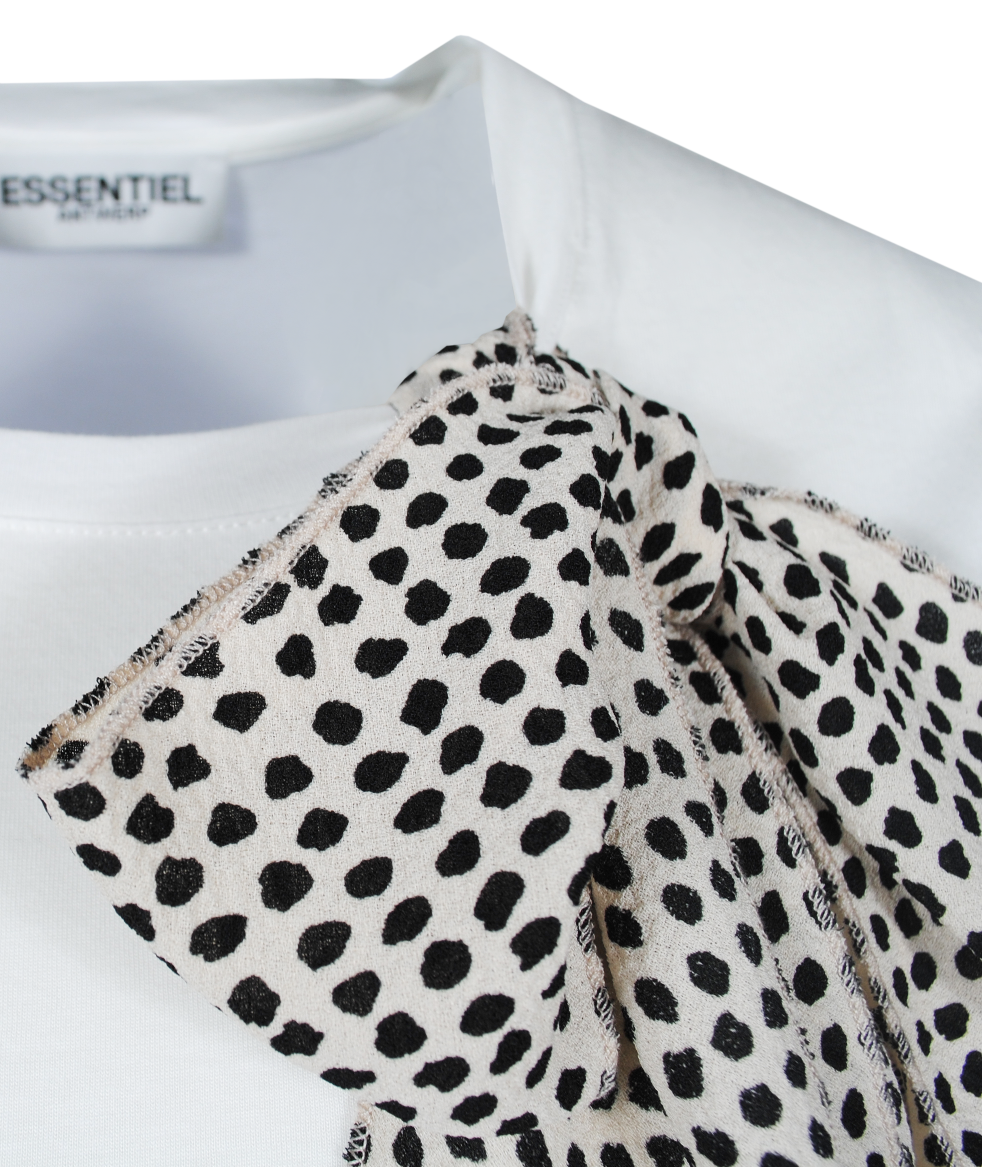 Shirt mit Schluppe | weiß