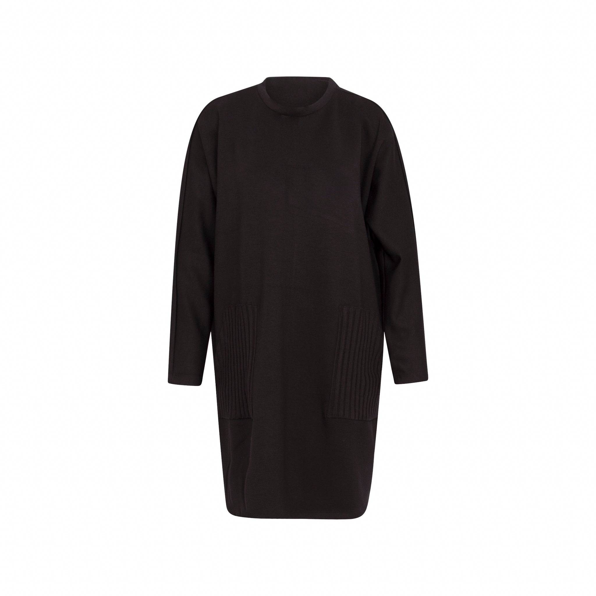 Kleid Stricktaschen | schwarz