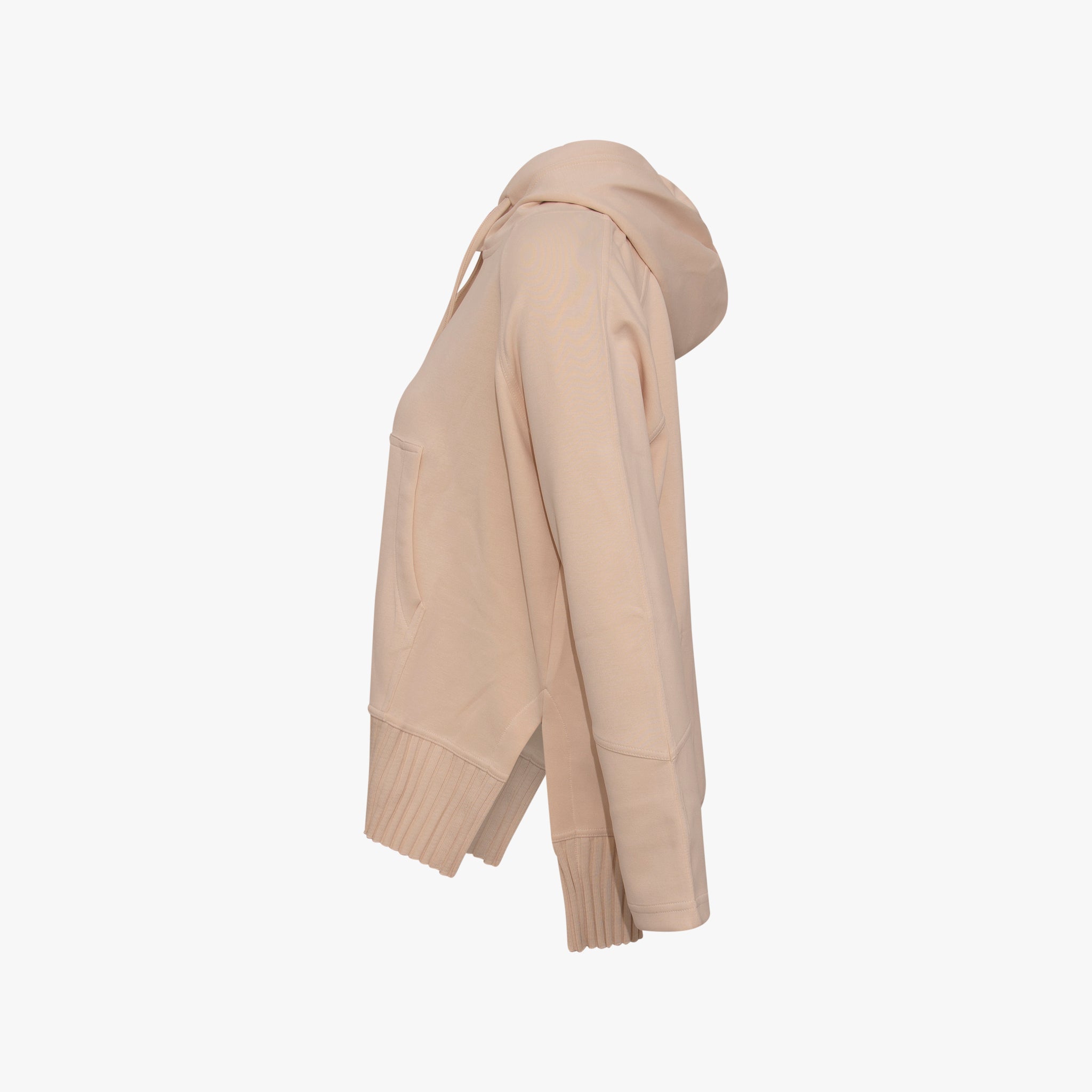 Hoodie Strickabschluss | champagner