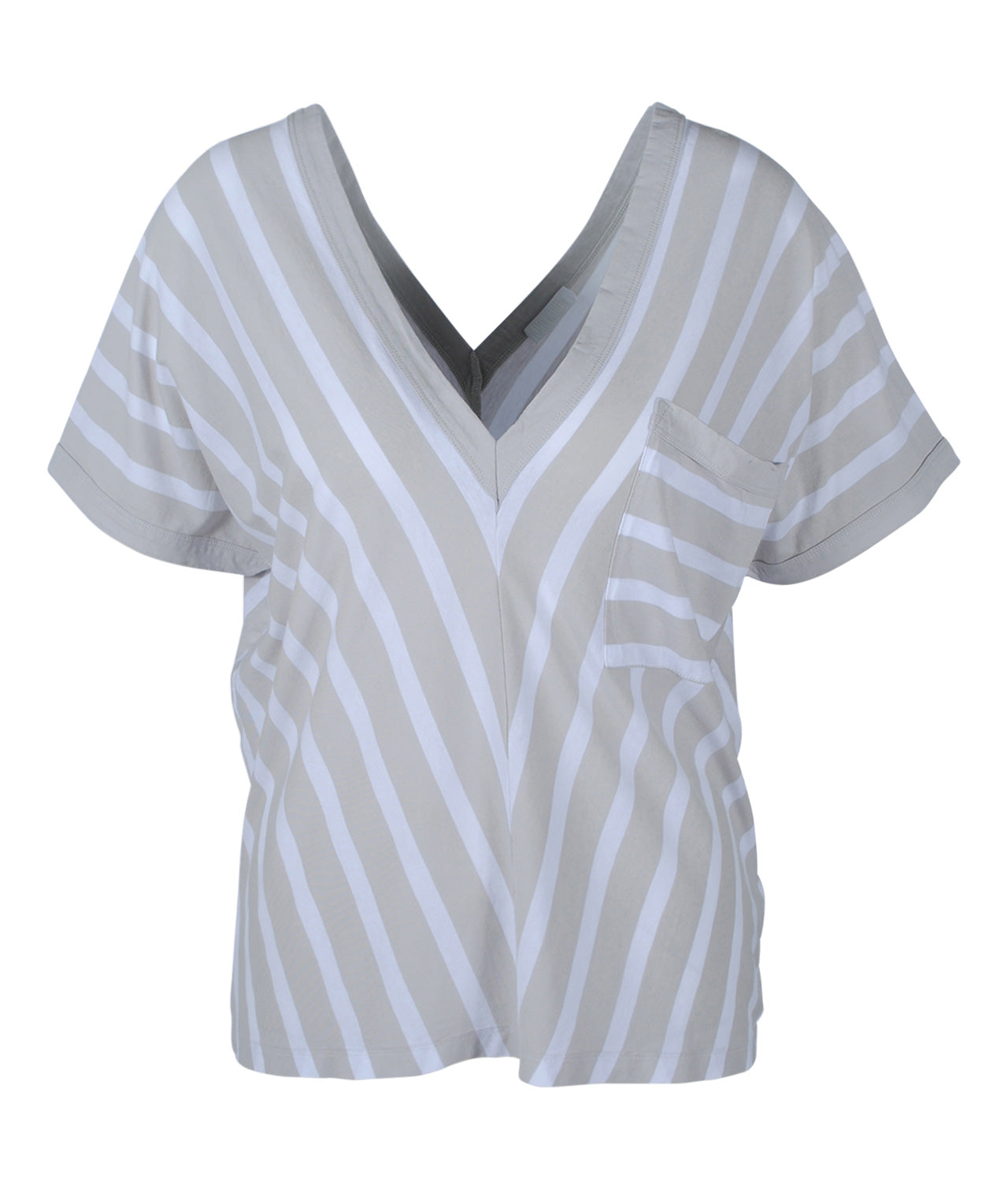 V2-Shirt Streifen | grau