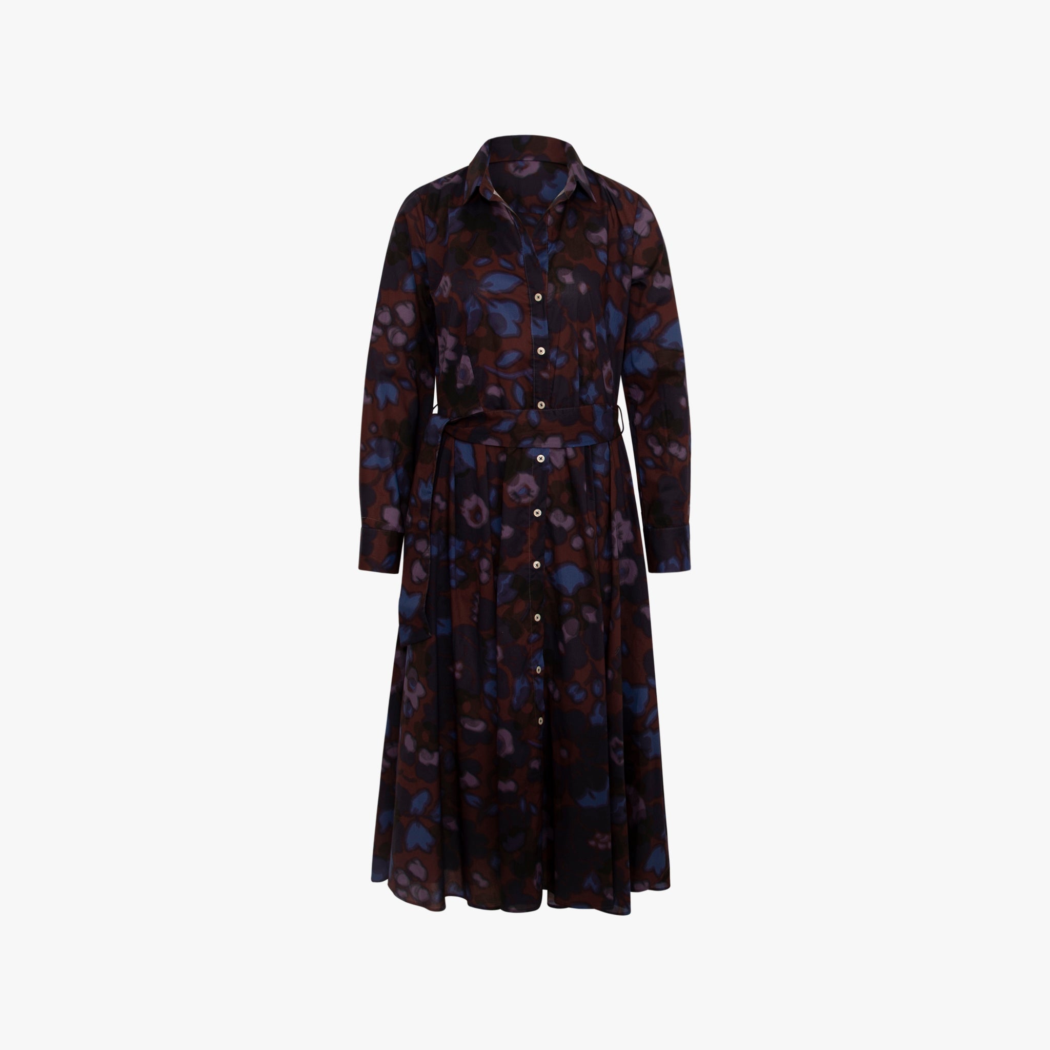 Hemdblusenkleid | aubergine