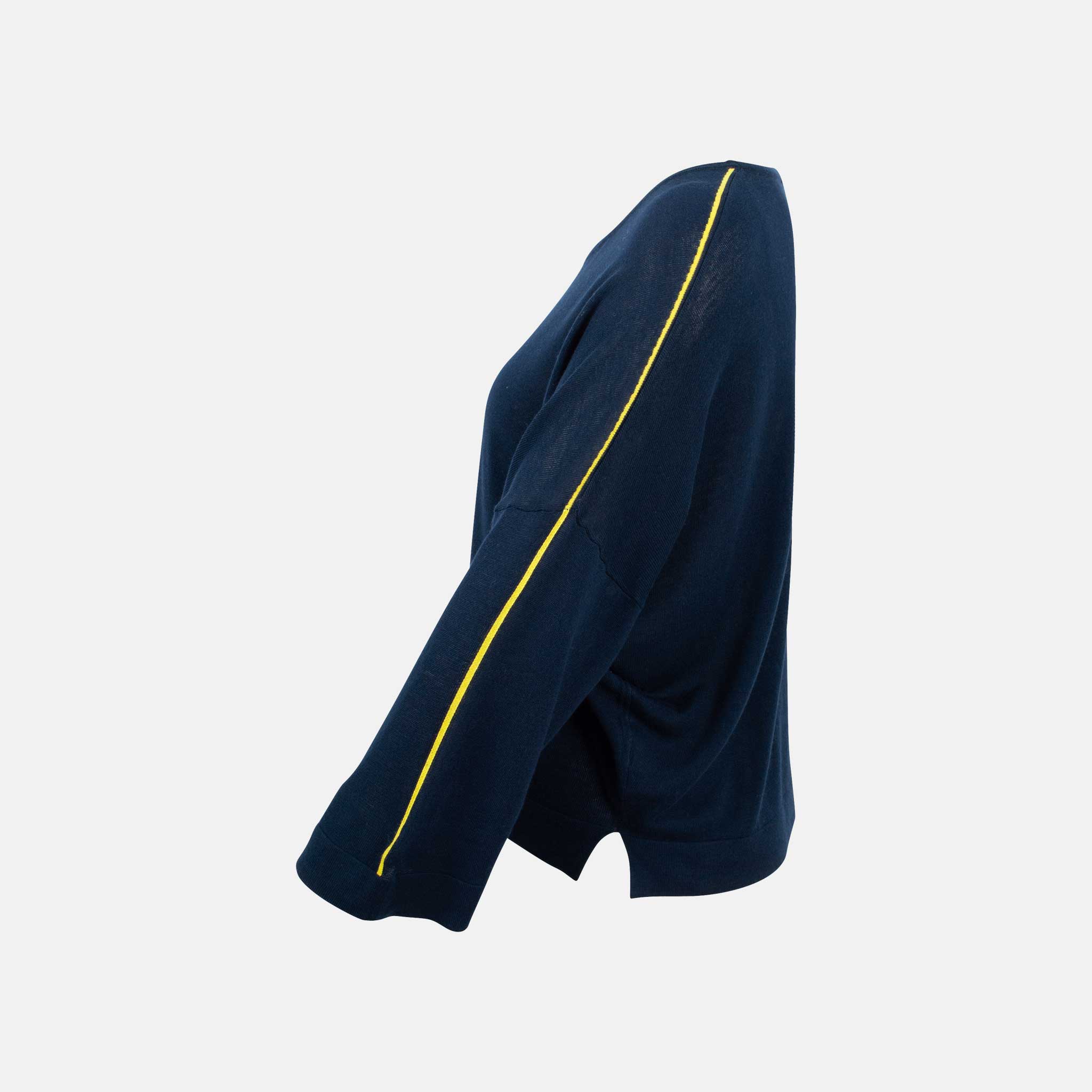 Absolut Cashmere Pulli Maxine Seite | nachtblau