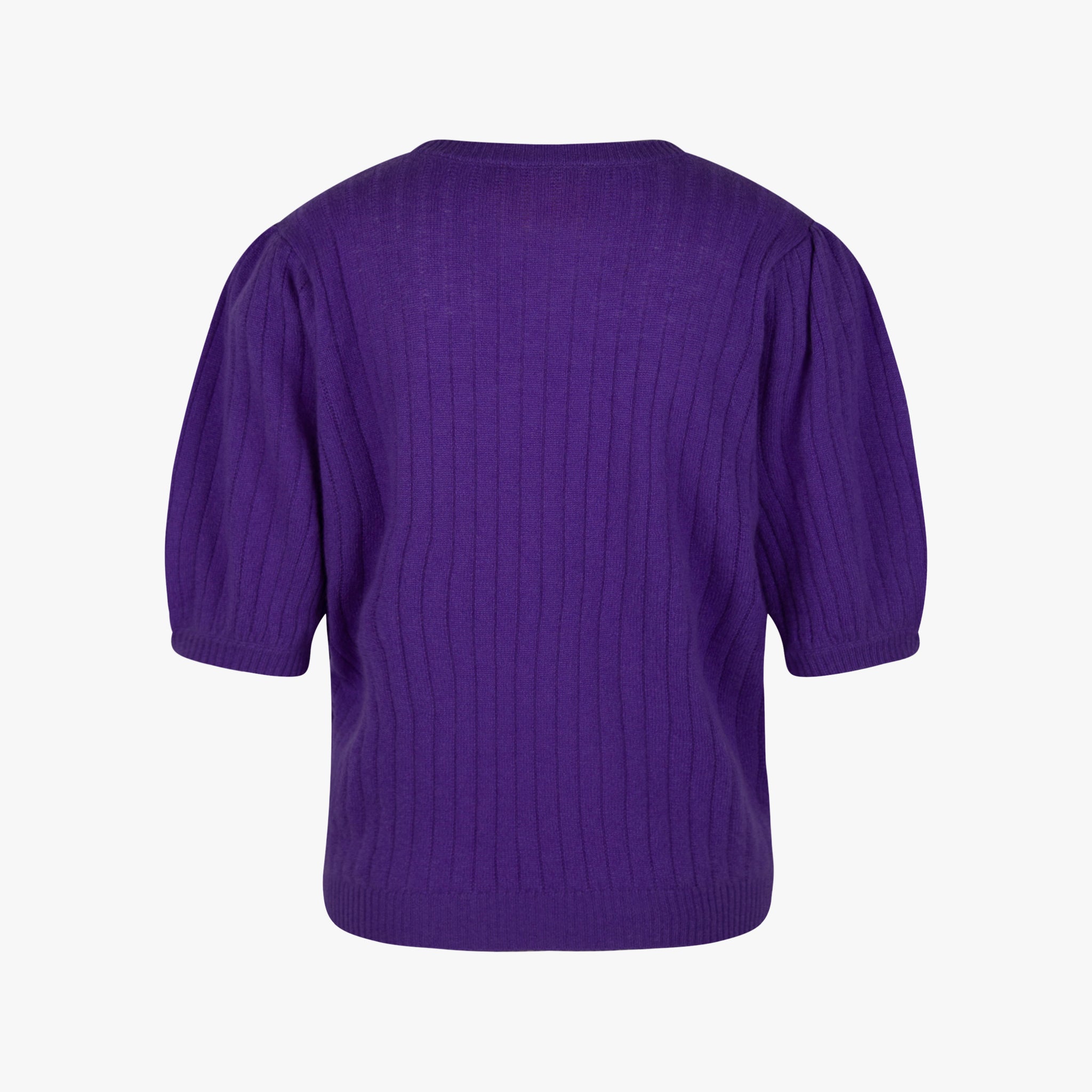 Absolut Cashmere Rundhals Pulli Puffärmel | lila
