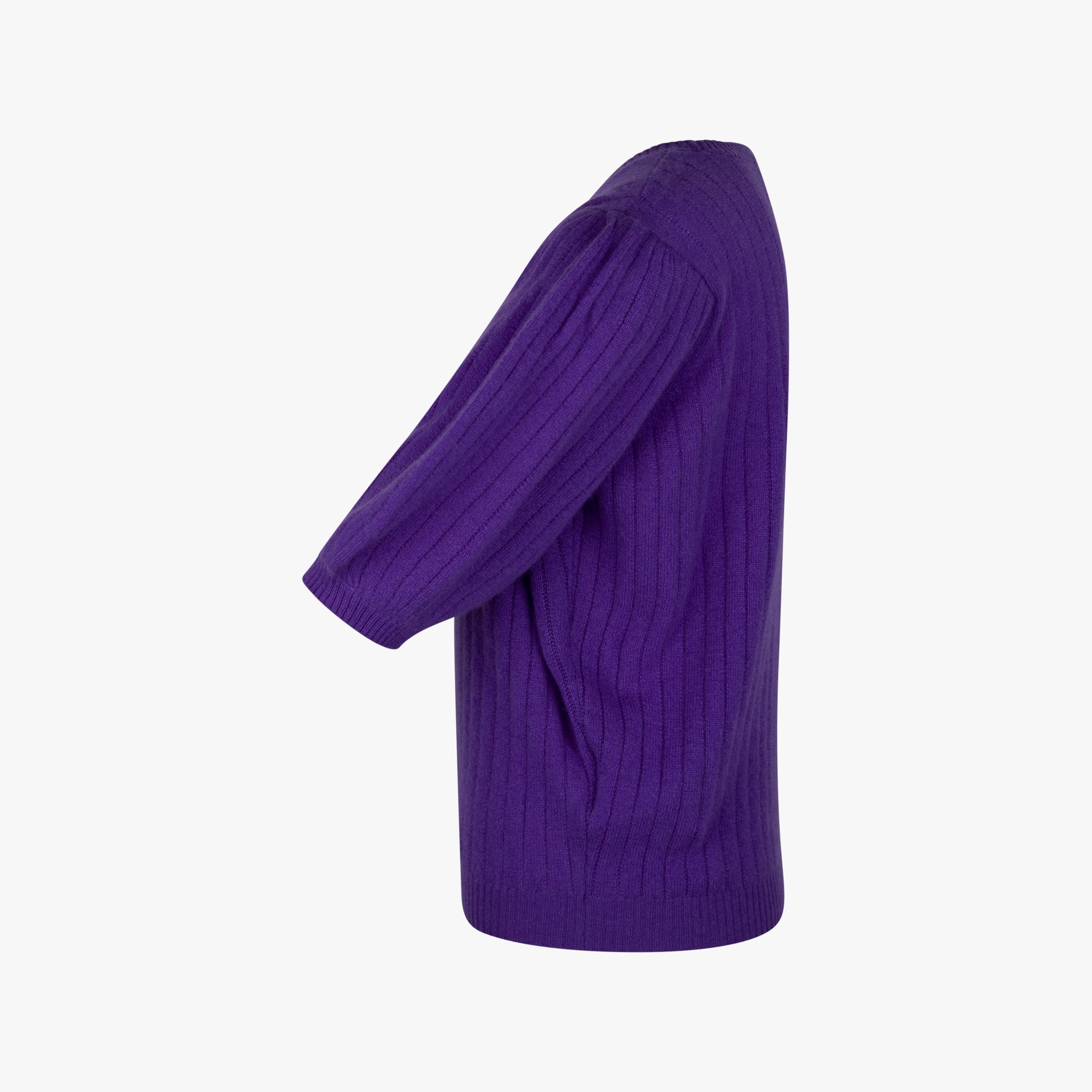 Absolut Cashmere Rundhals Pulli Puffärmel | lila