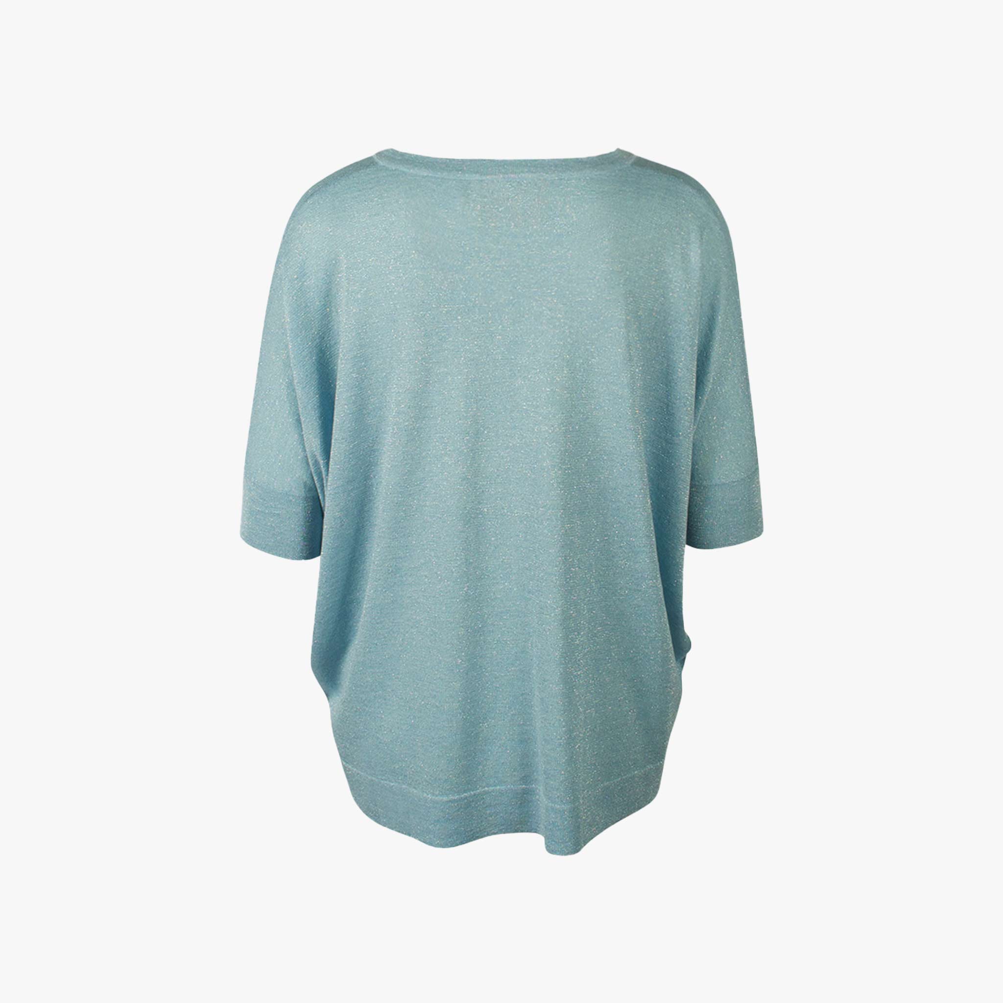 V-Poncho Glitzer (hellblau, XXS) | hellblau
