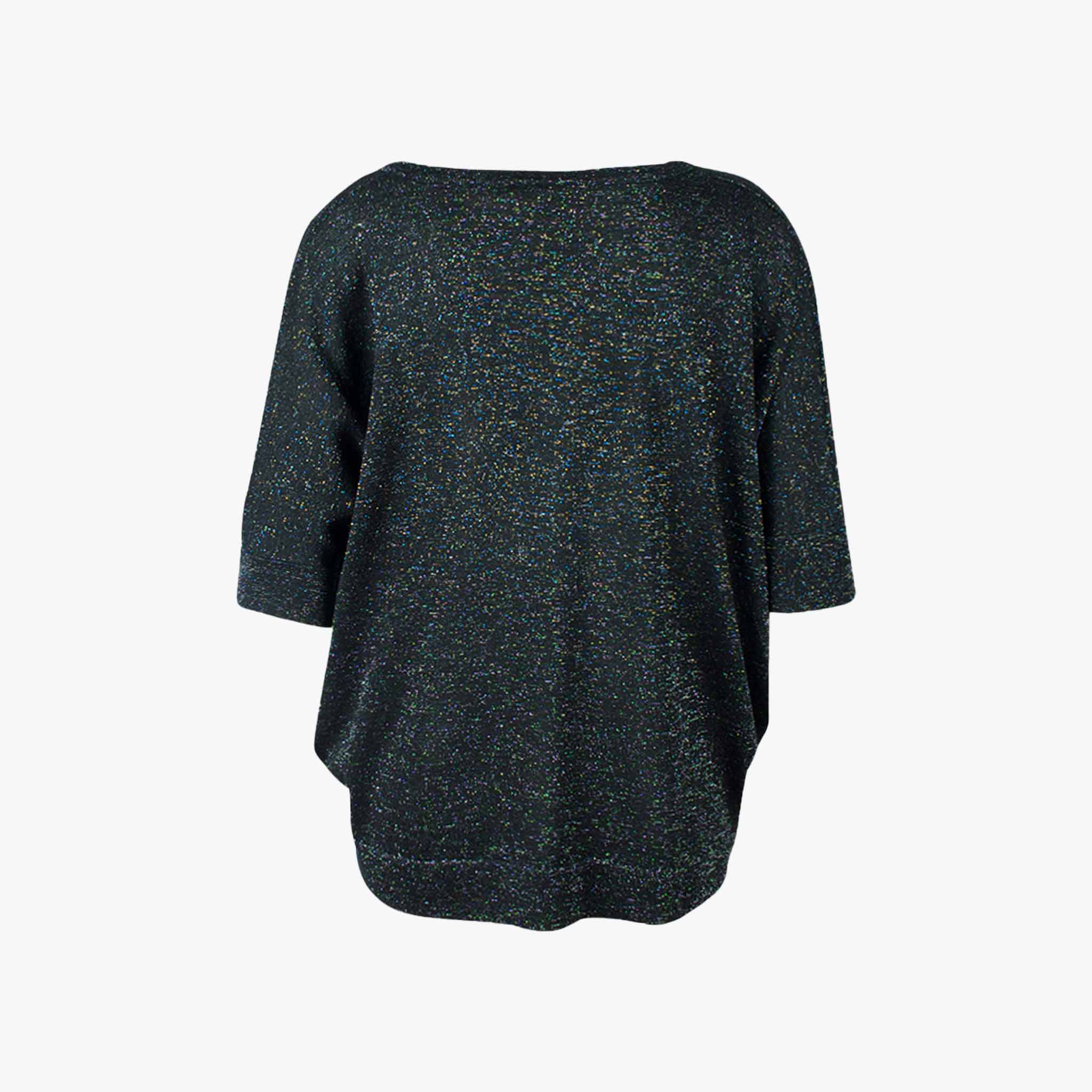V-Poncho Glitzer (schwarz, XXS) | schwarz