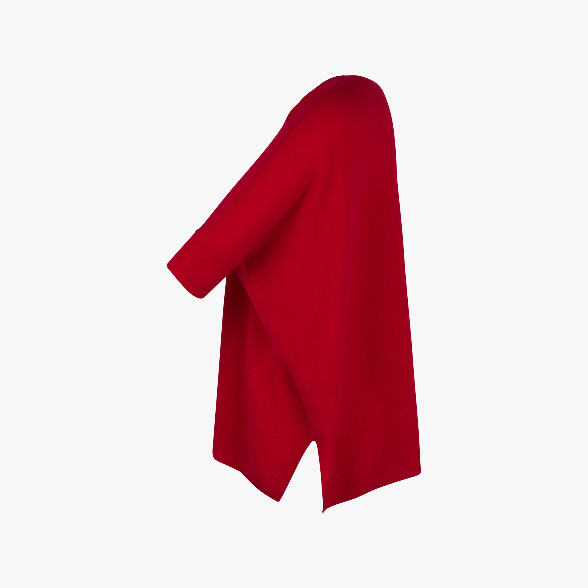 Absolute Cashmere V-Ponchopulli Backstripe | fuchsia