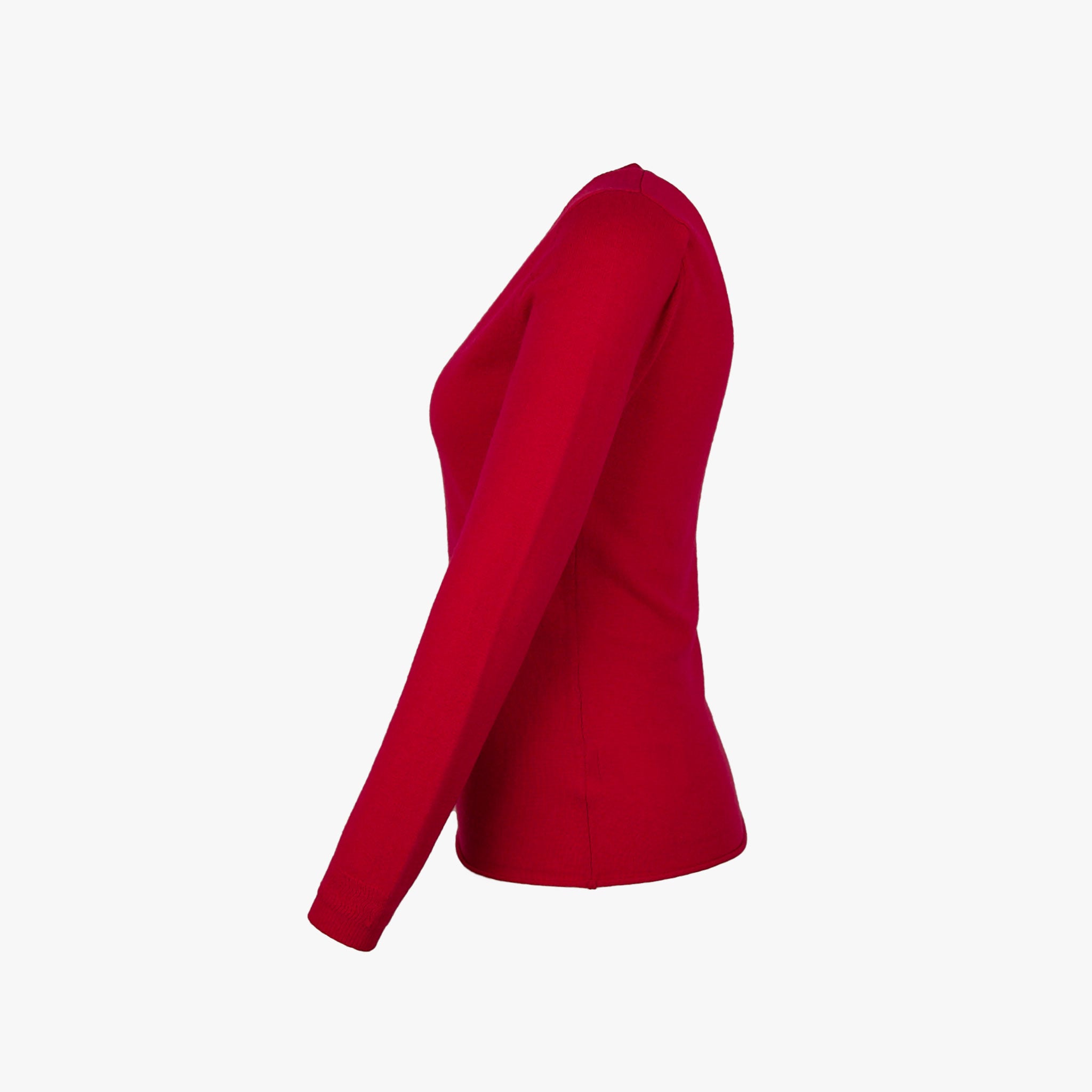 Absolut Cashmere V-Pulli Basic | fuchsia