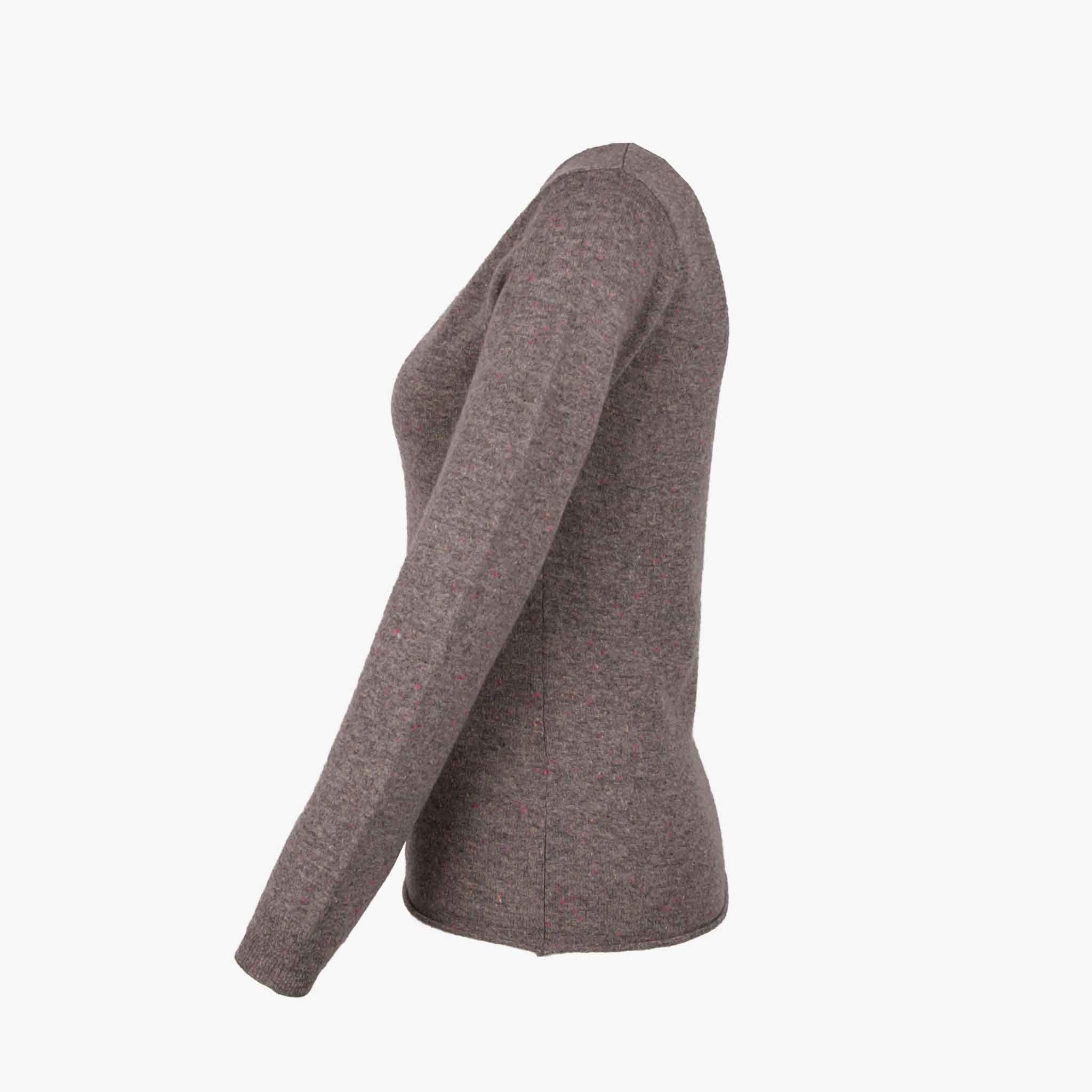 Absolut Cashmere V-Pulli Basic | grau