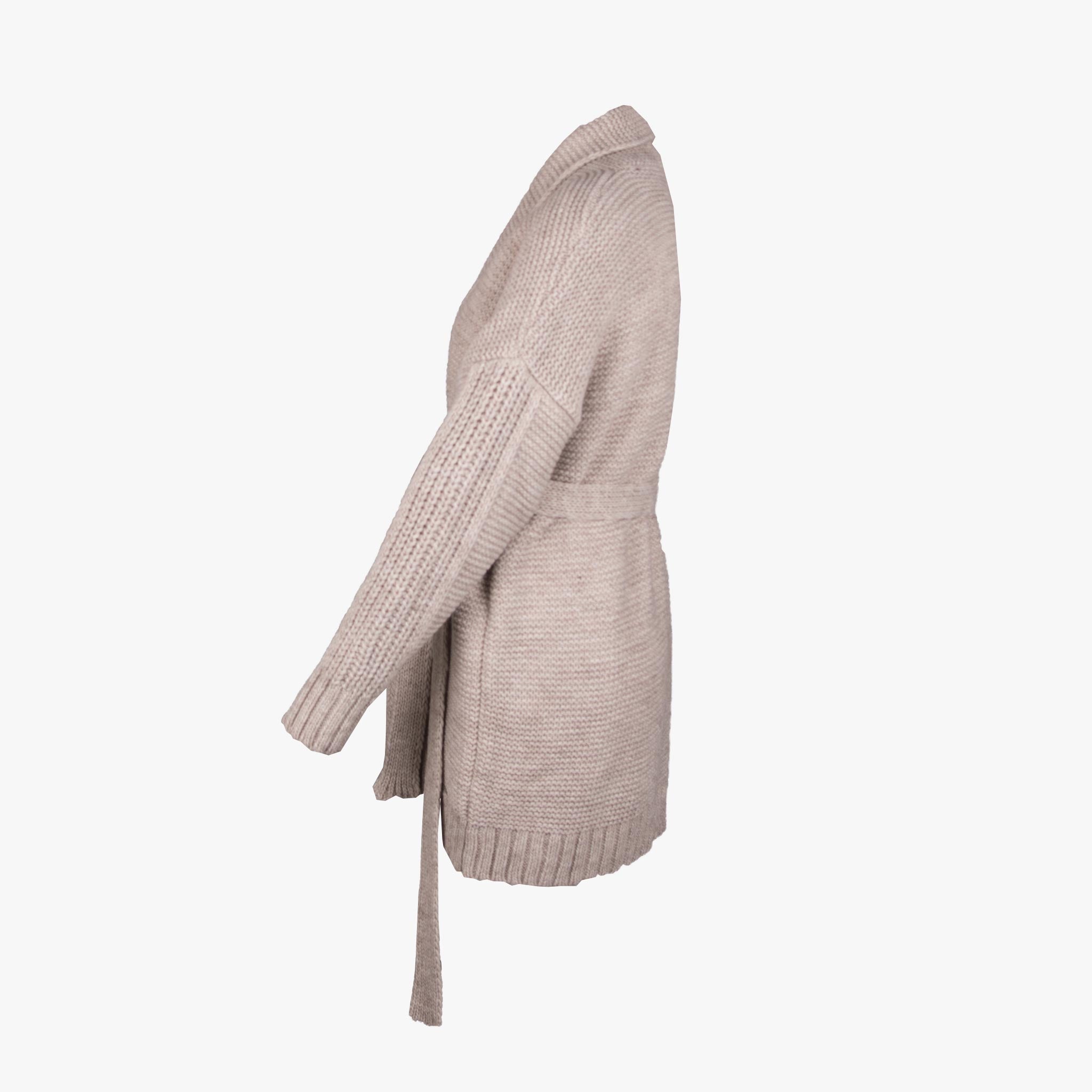 Aggel Kurzmantel Strick | beige