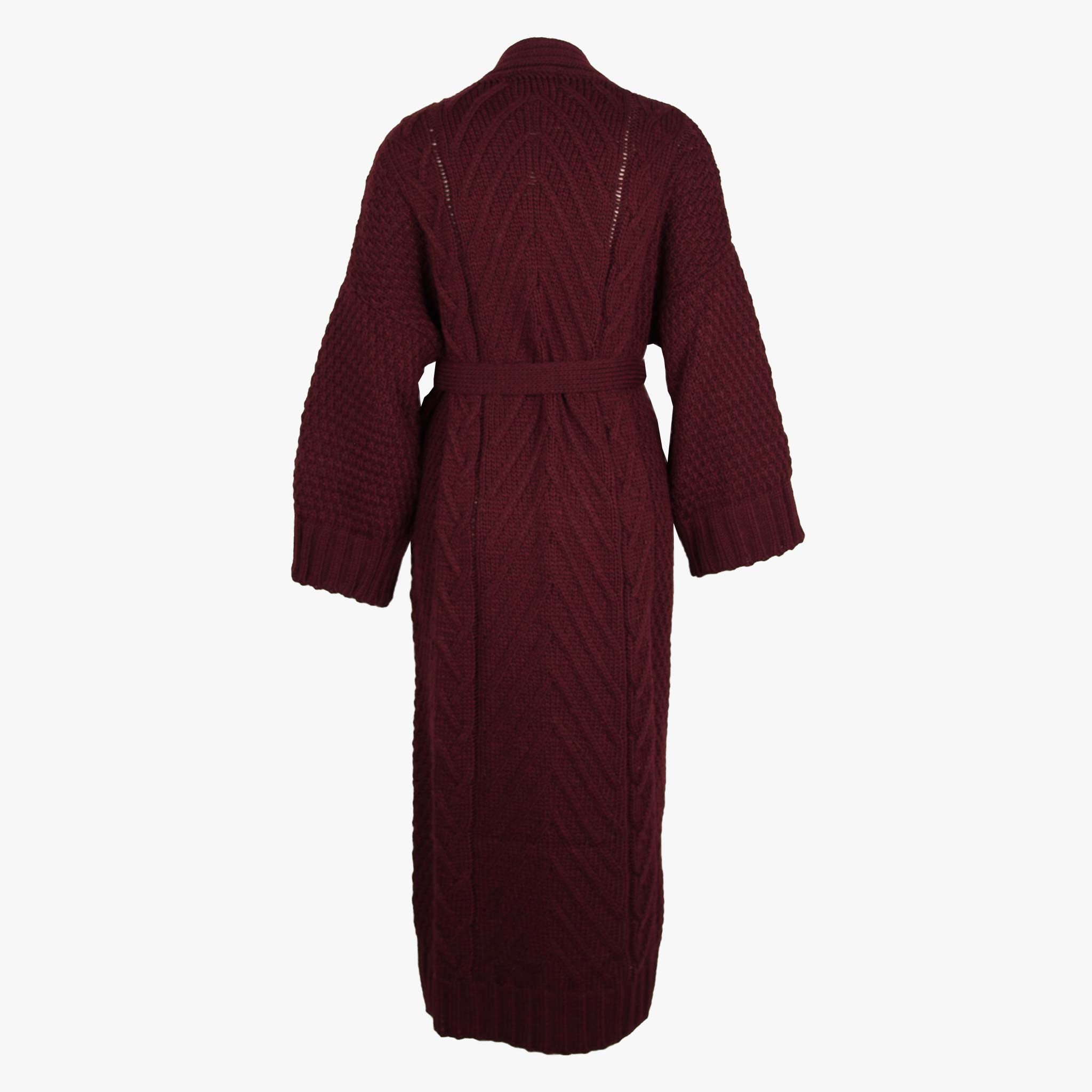 Aggél Strickmantel Pattern | aubergine