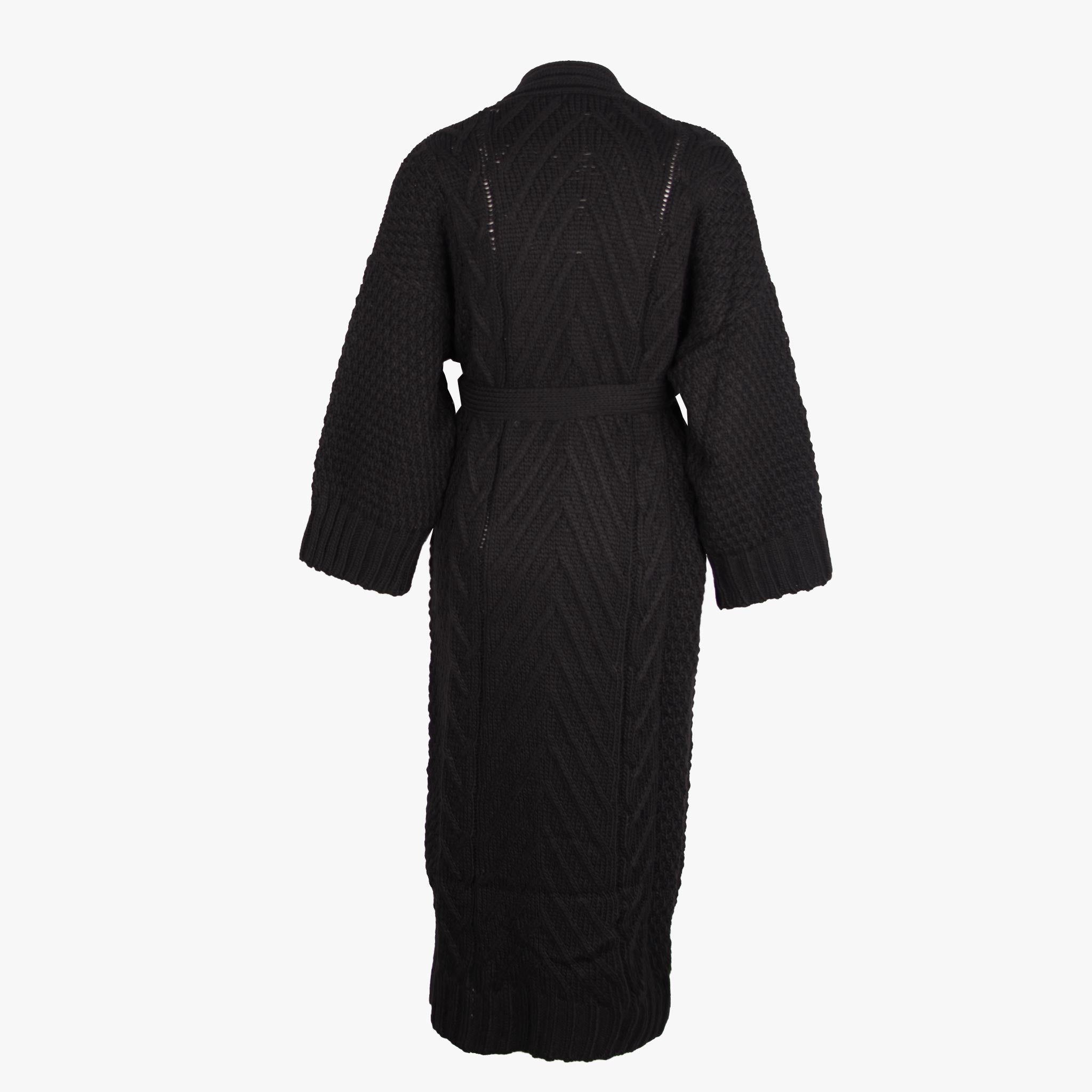 Aggél Strickmantel Pattern | schwarz