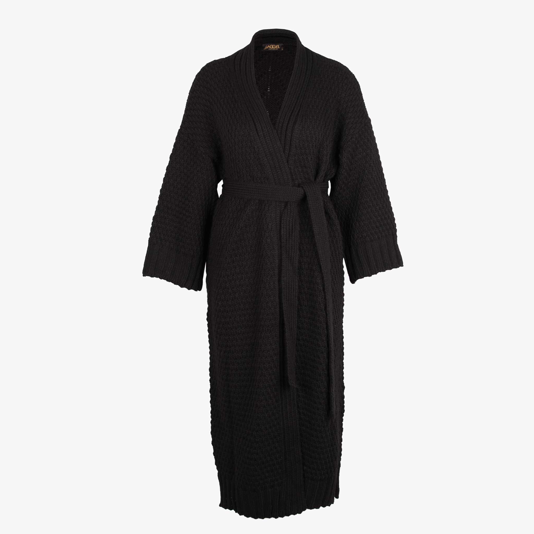 Aggél Strickmantel Pattern | schwarz