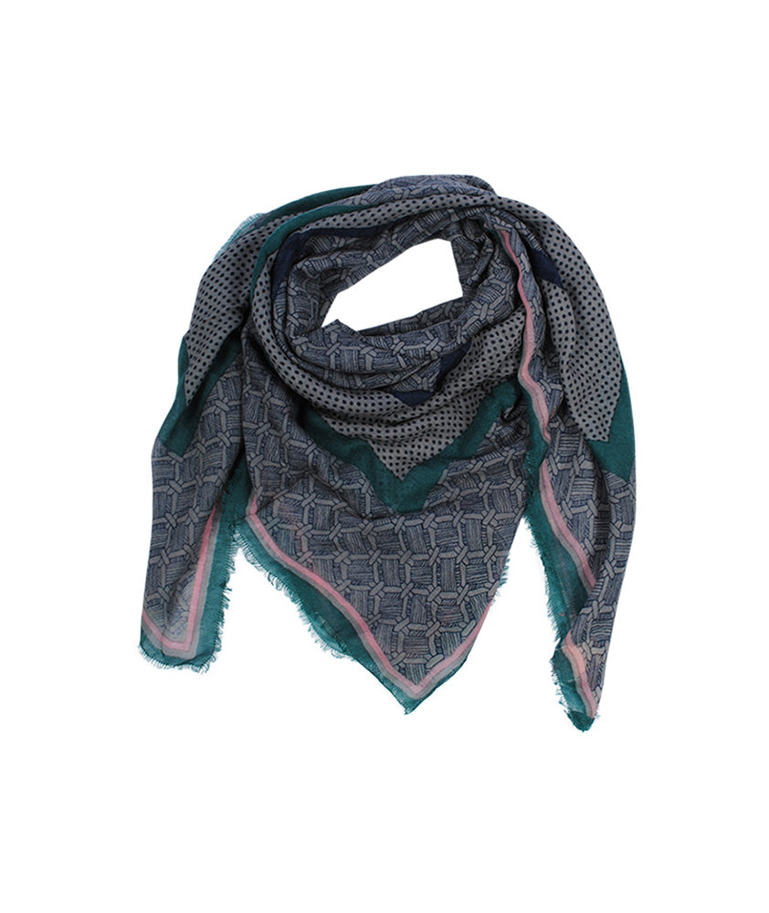 Tuch Mynthe 140x140cm | grau