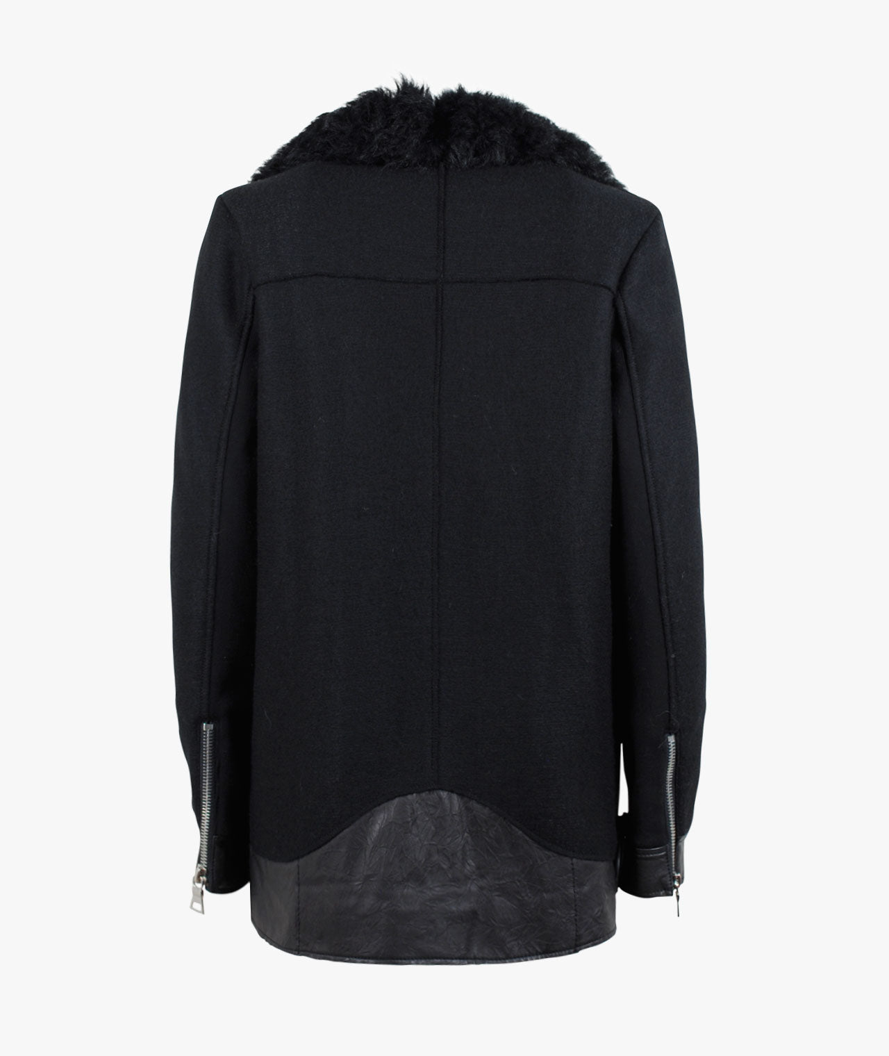 Jacke Materialmix A-Form | khaki