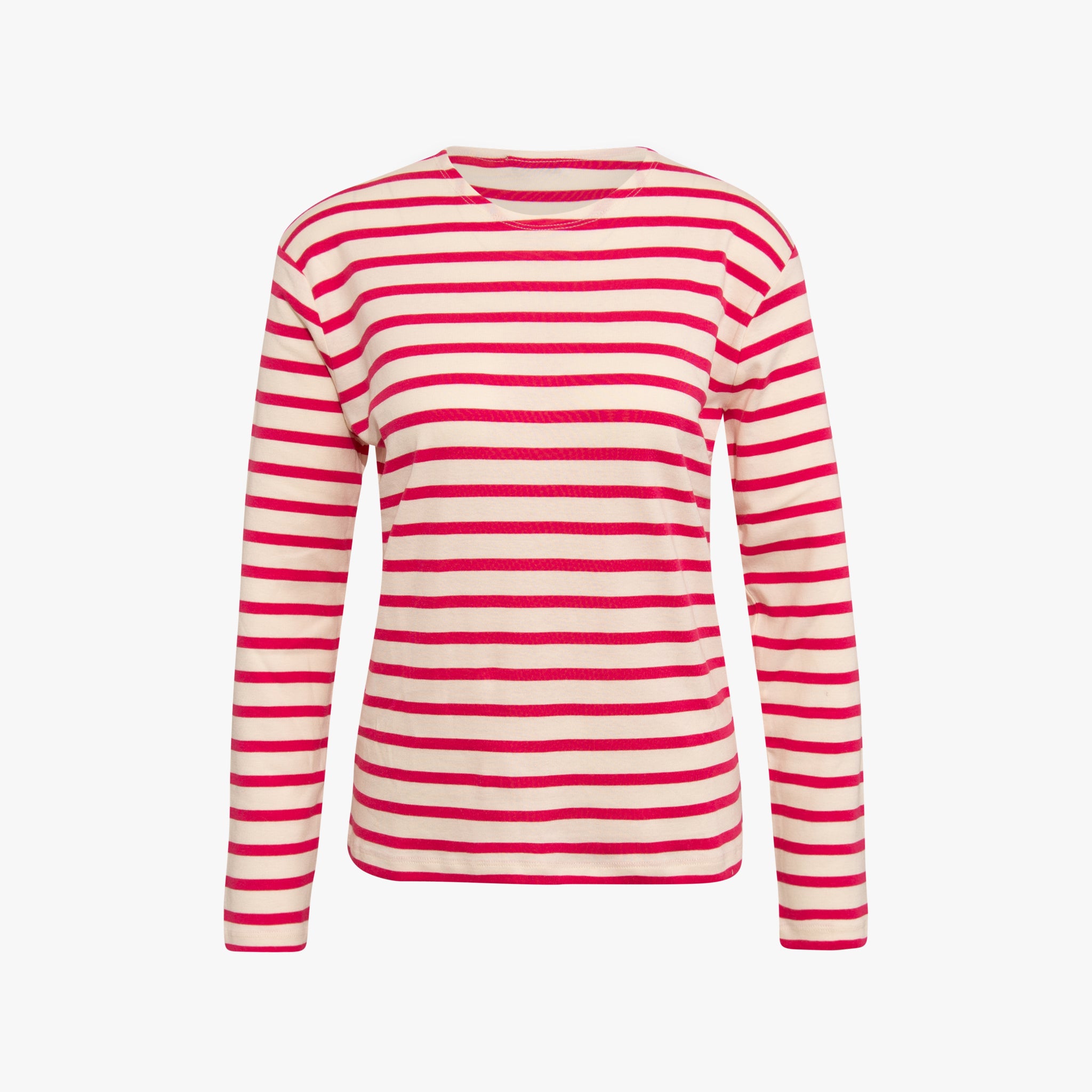 Longsleeve gestreift | himbeer