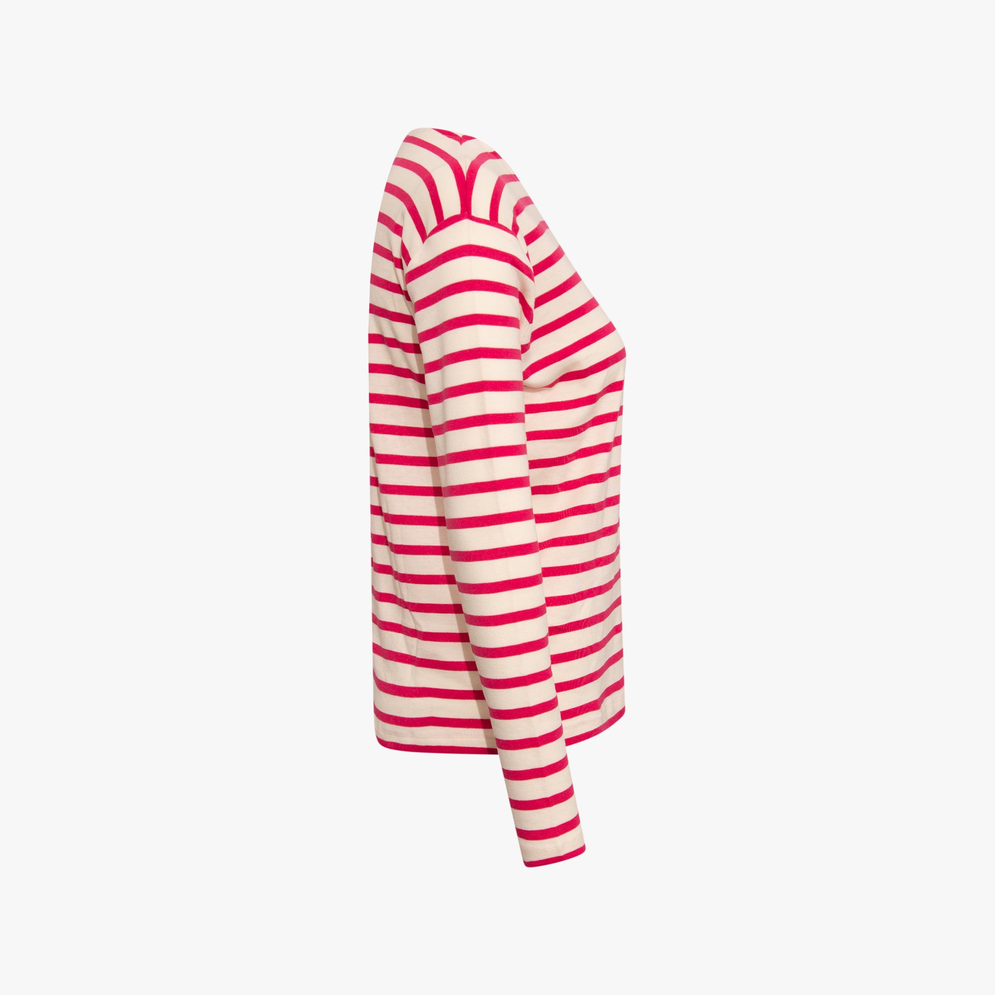 Longsleeve gestreift | himbeer