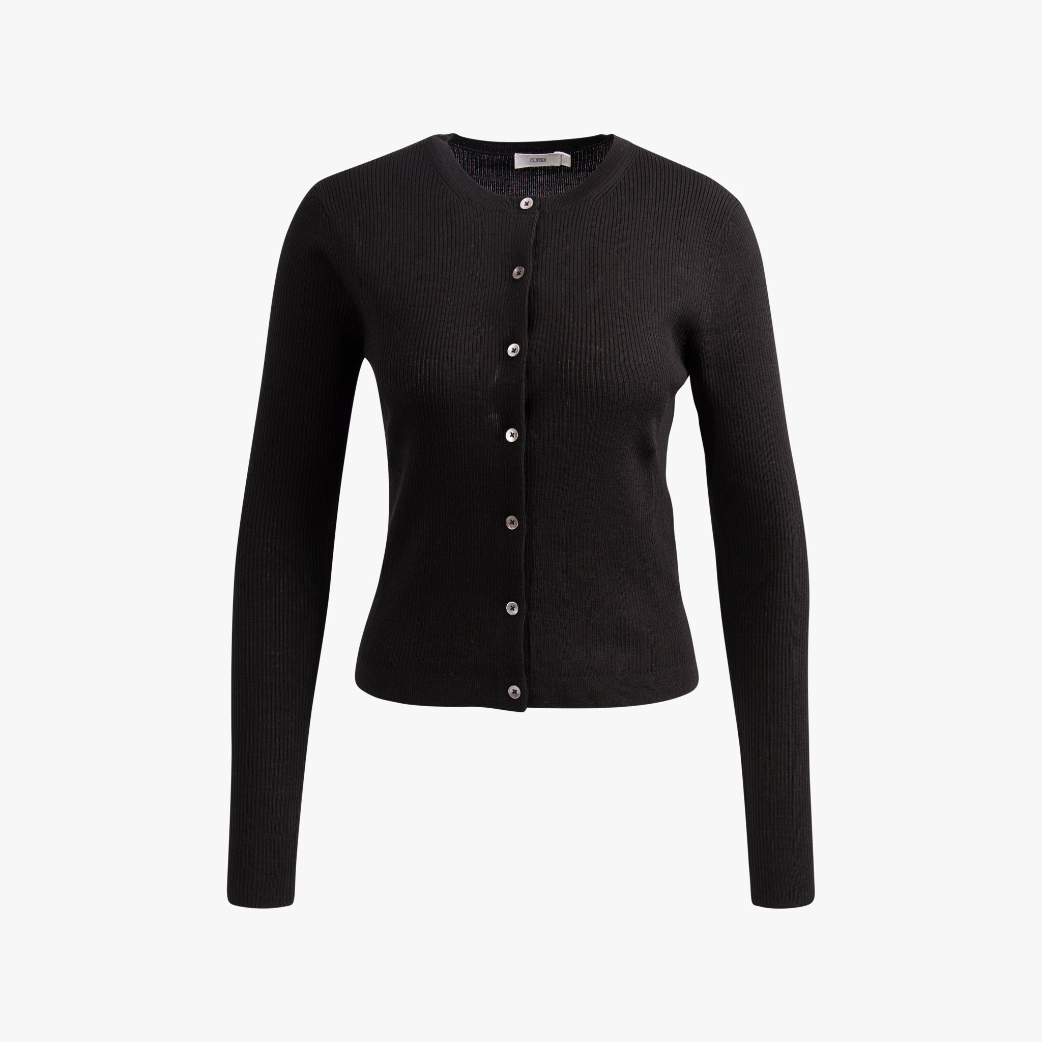 Cardigan Ripp Optik | schwarz