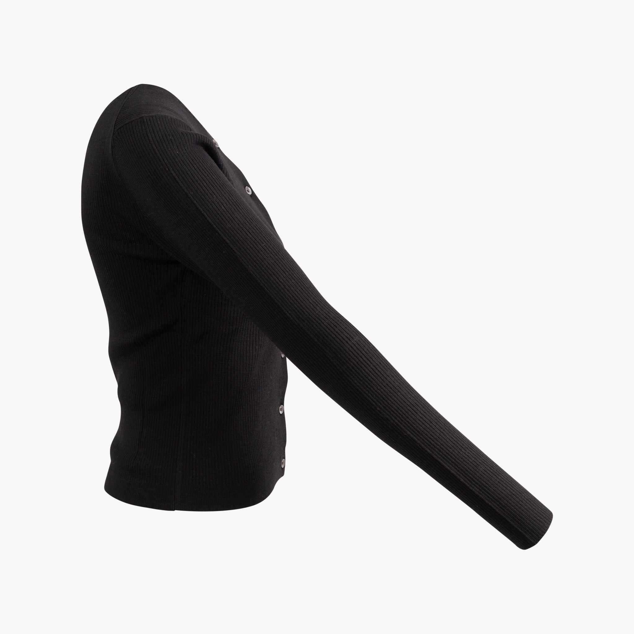 Cardigan Ripp Optik | schwarz