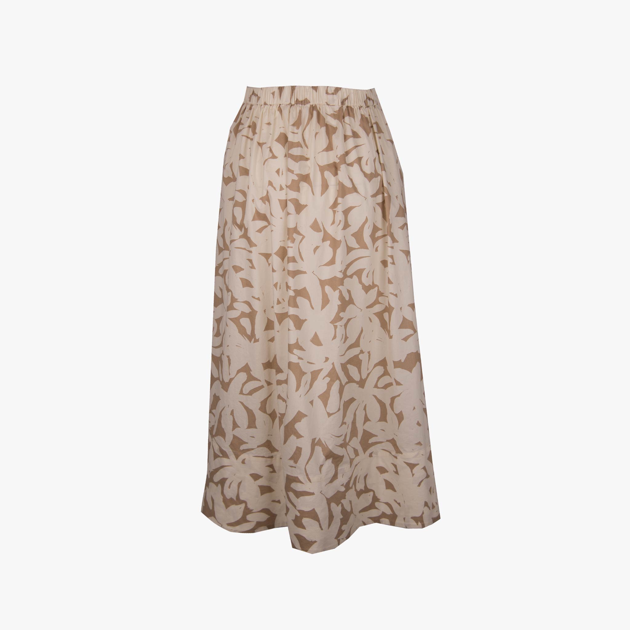 Closed Maxirock Blütenprint | beige