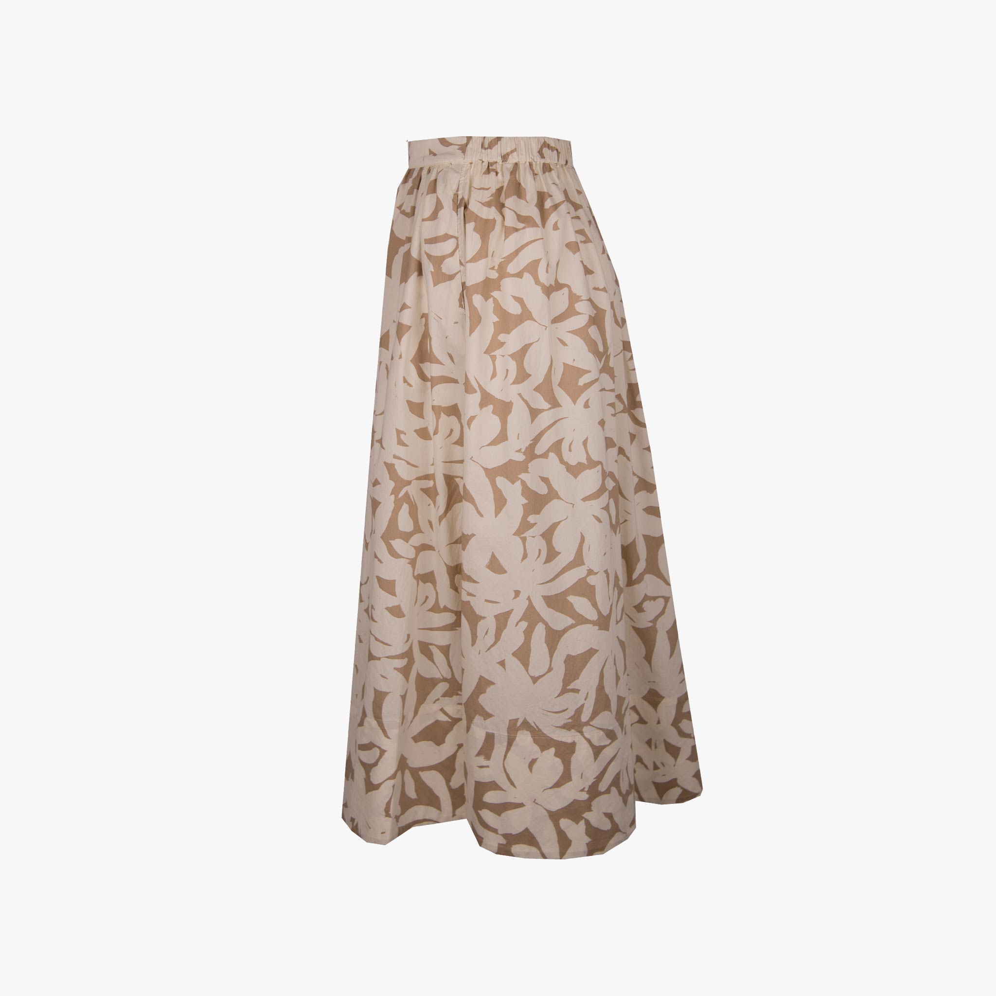 Closed Maxirock Blütenprint | beige