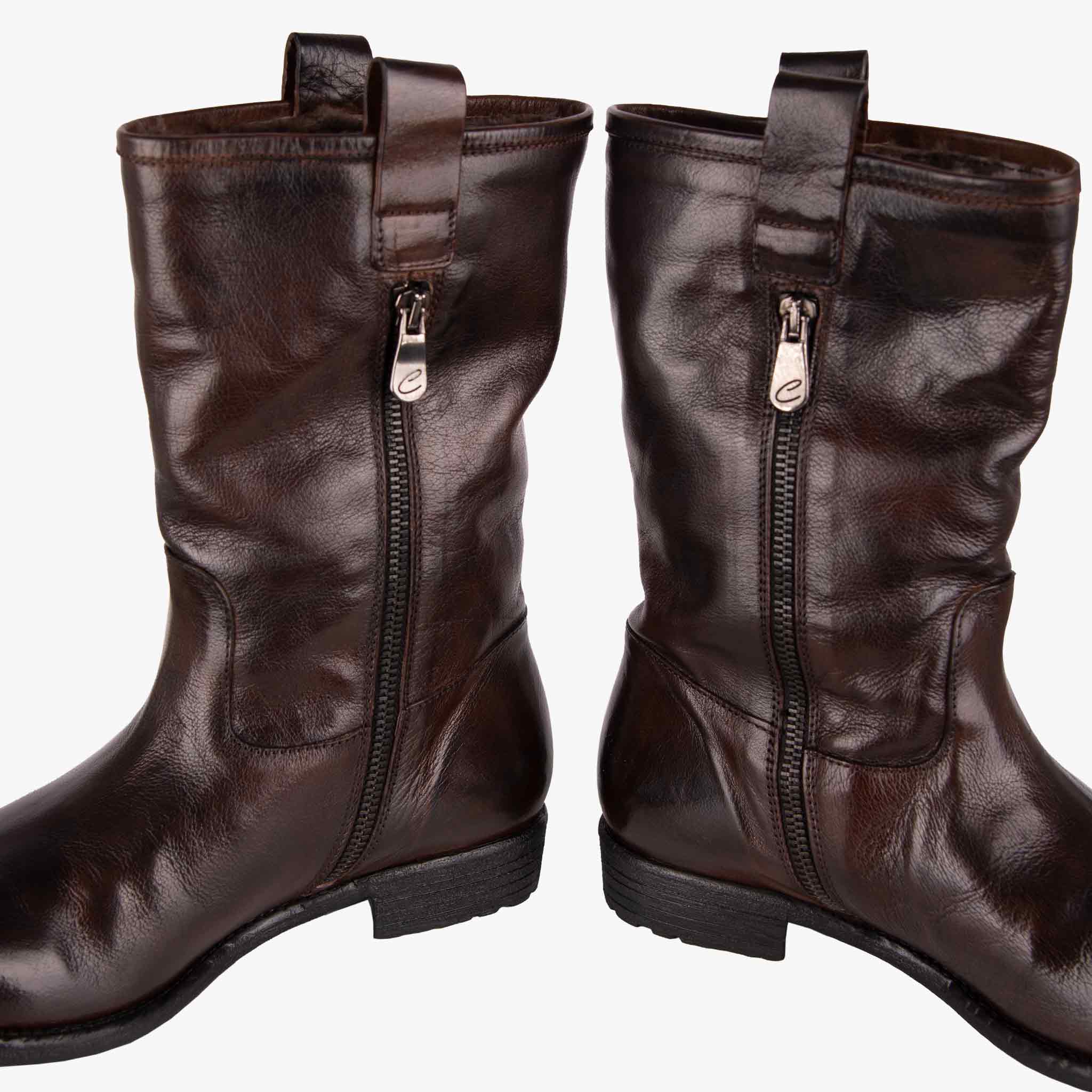Crispiniano Bootie Lammfell | braun
