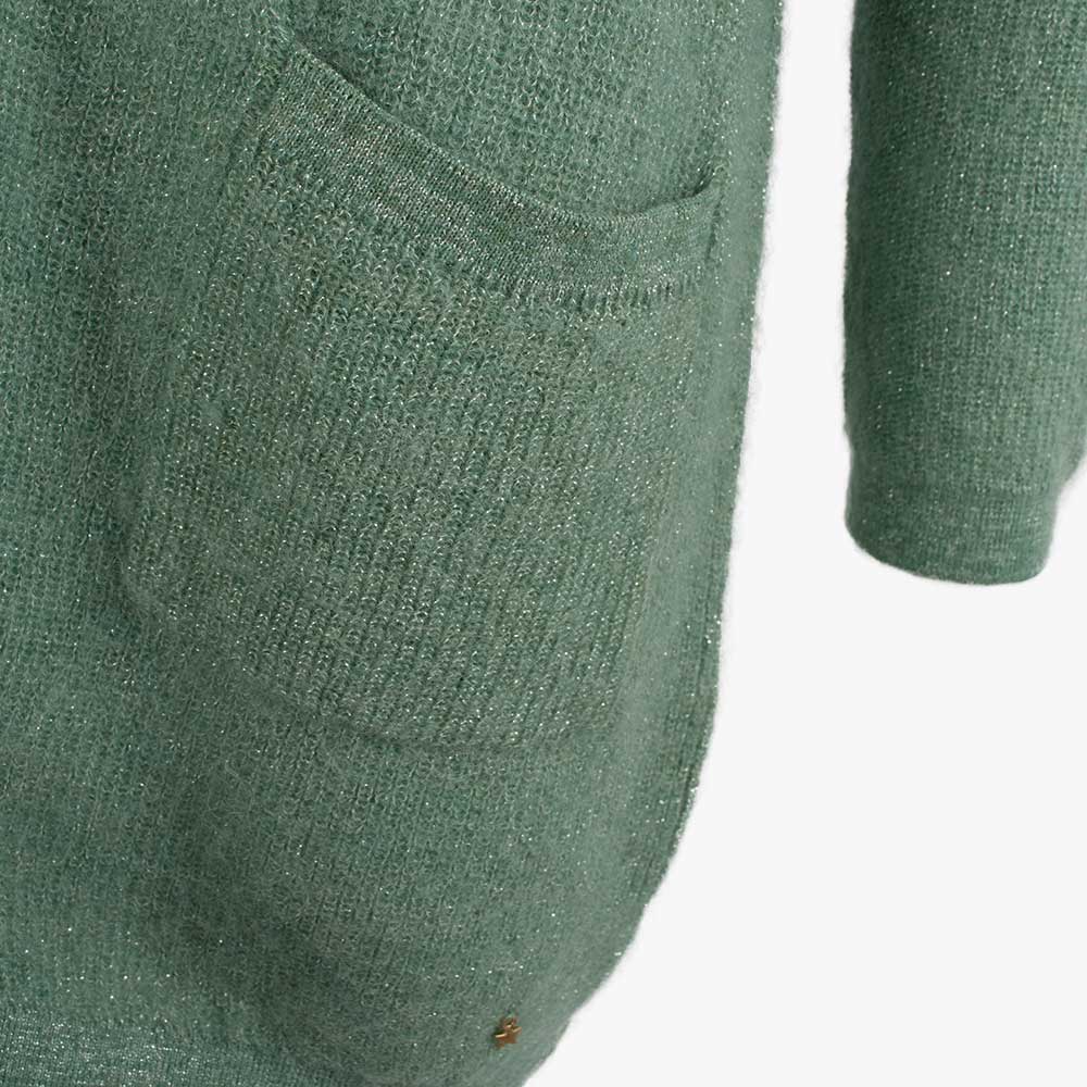 Des Petits Hauts Cardigan Alberta Tasche | grün