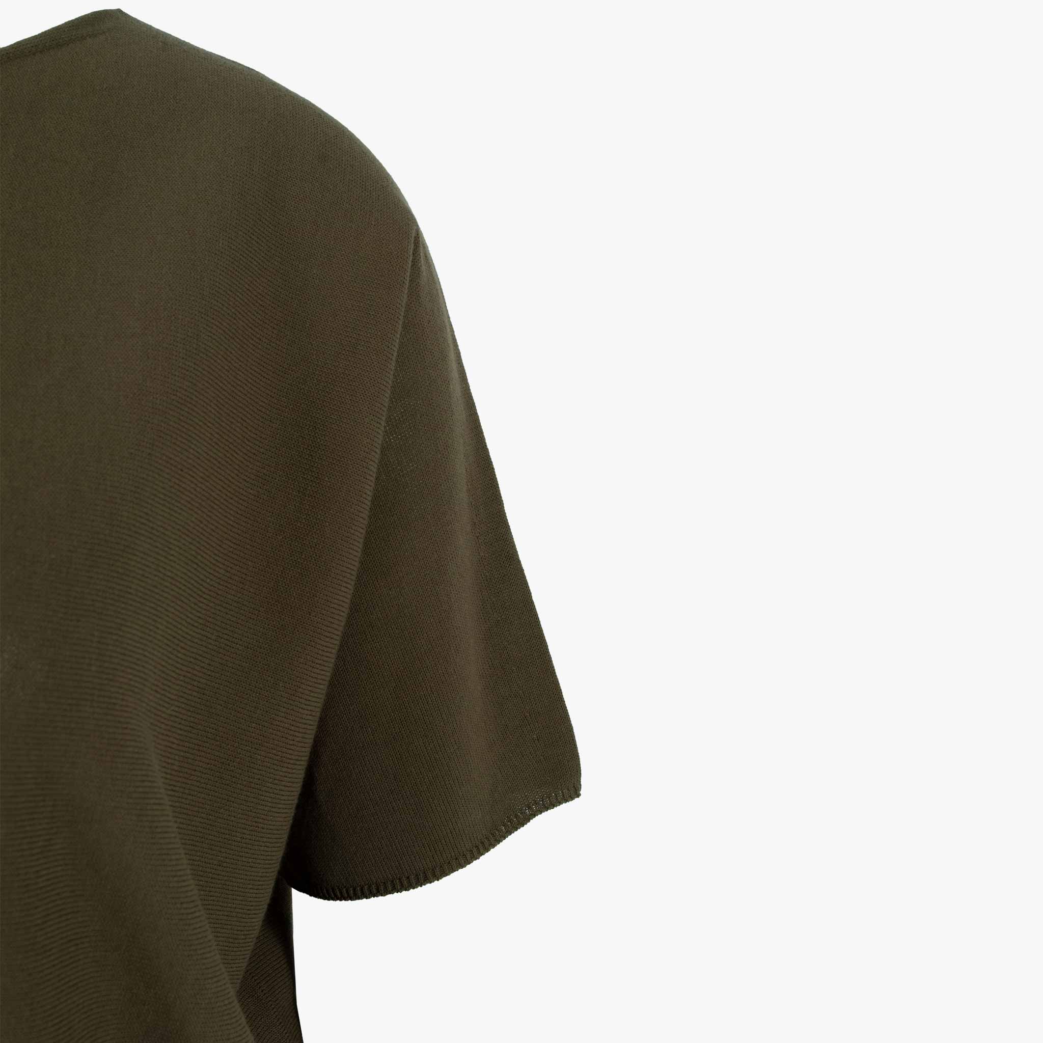 RH-Pulli Cottoncrepe, Detailansicht | oliv