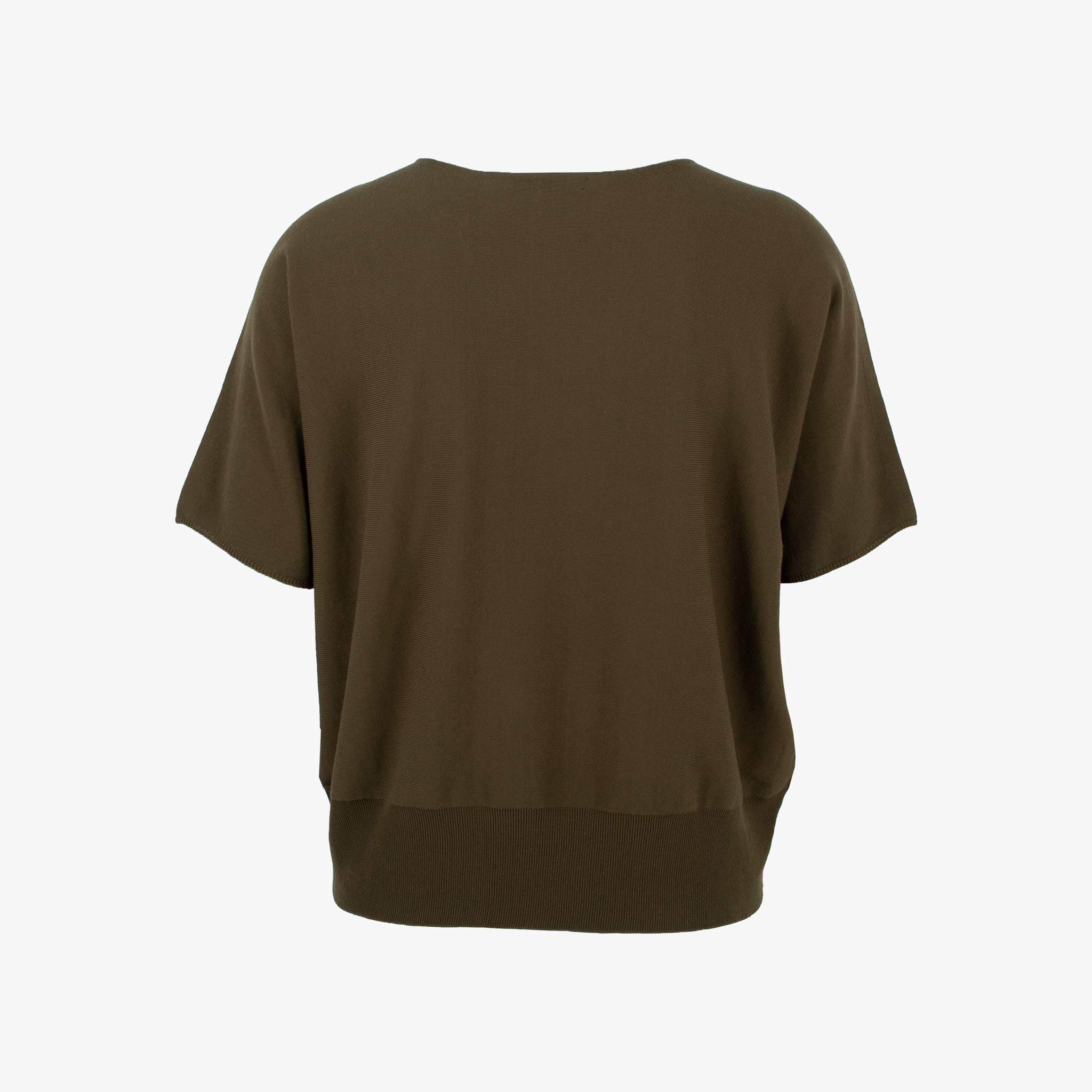 RH-Pulli Cottoncrepe, Rückenansicht | oliv