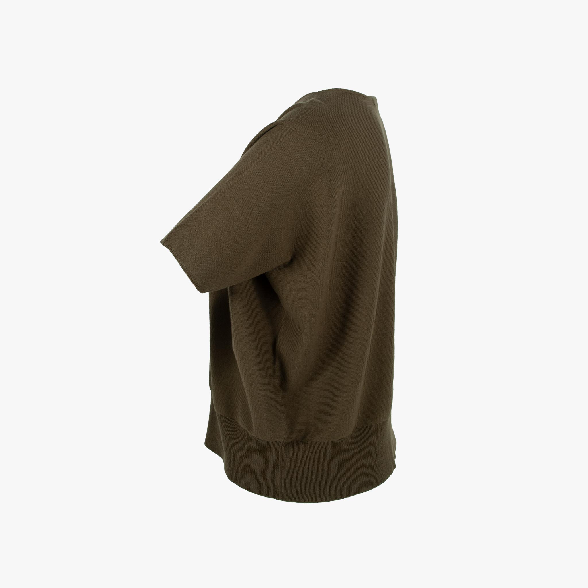 RH-Pulli Cottoncrepe, Seitenansicht | oliv