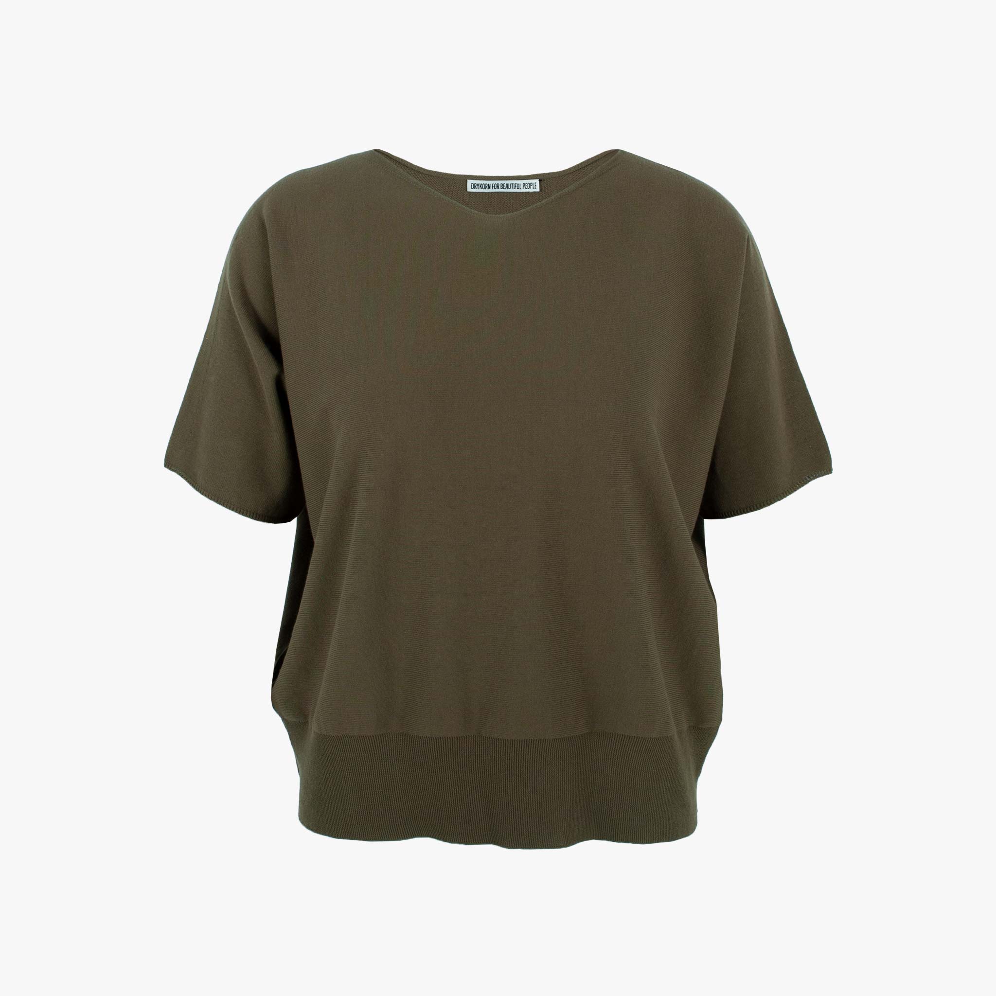 RH-Pulli Cottoncrepe, Vorderansicht | oliv