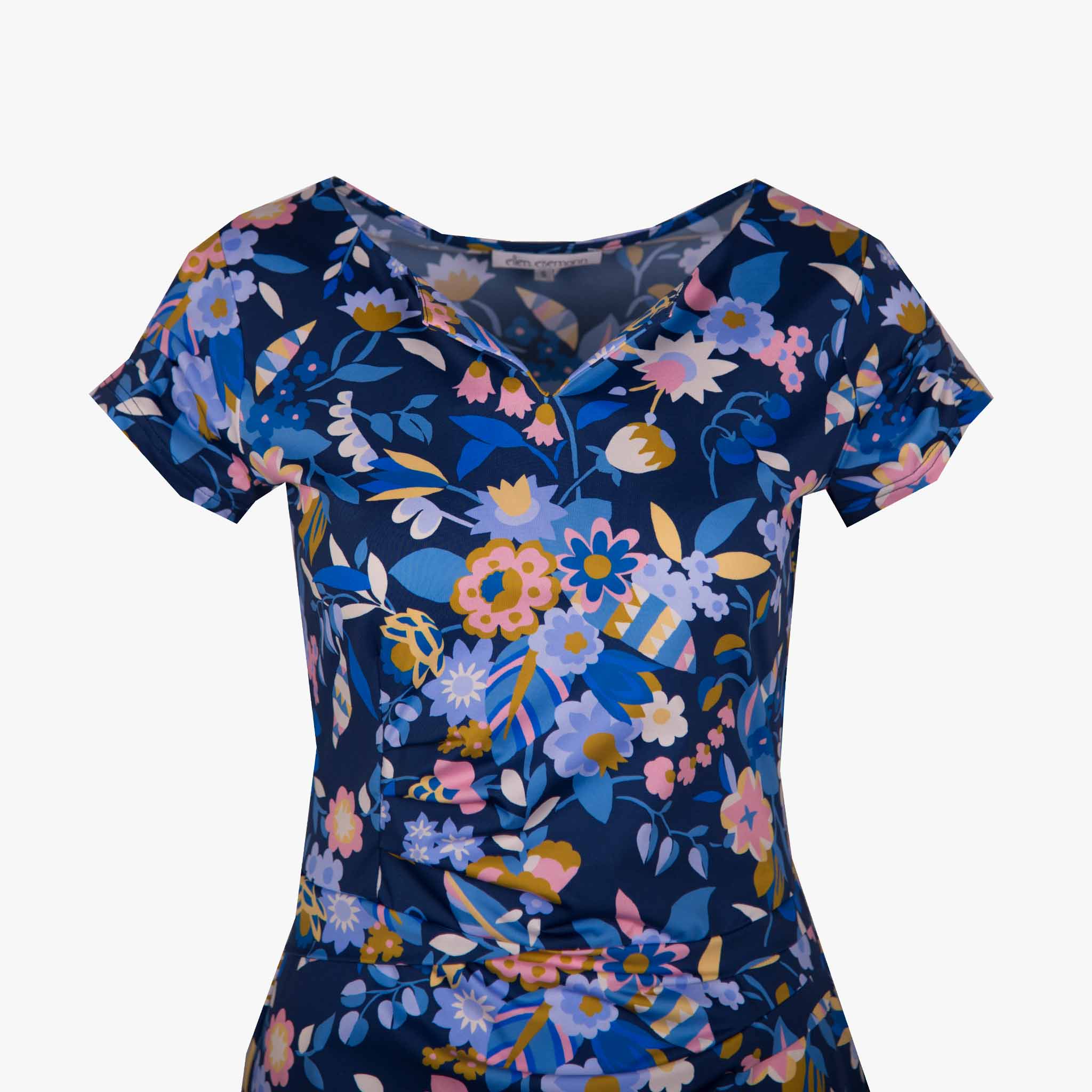 Ellen Eisemann Jerseykleid schmal | blau