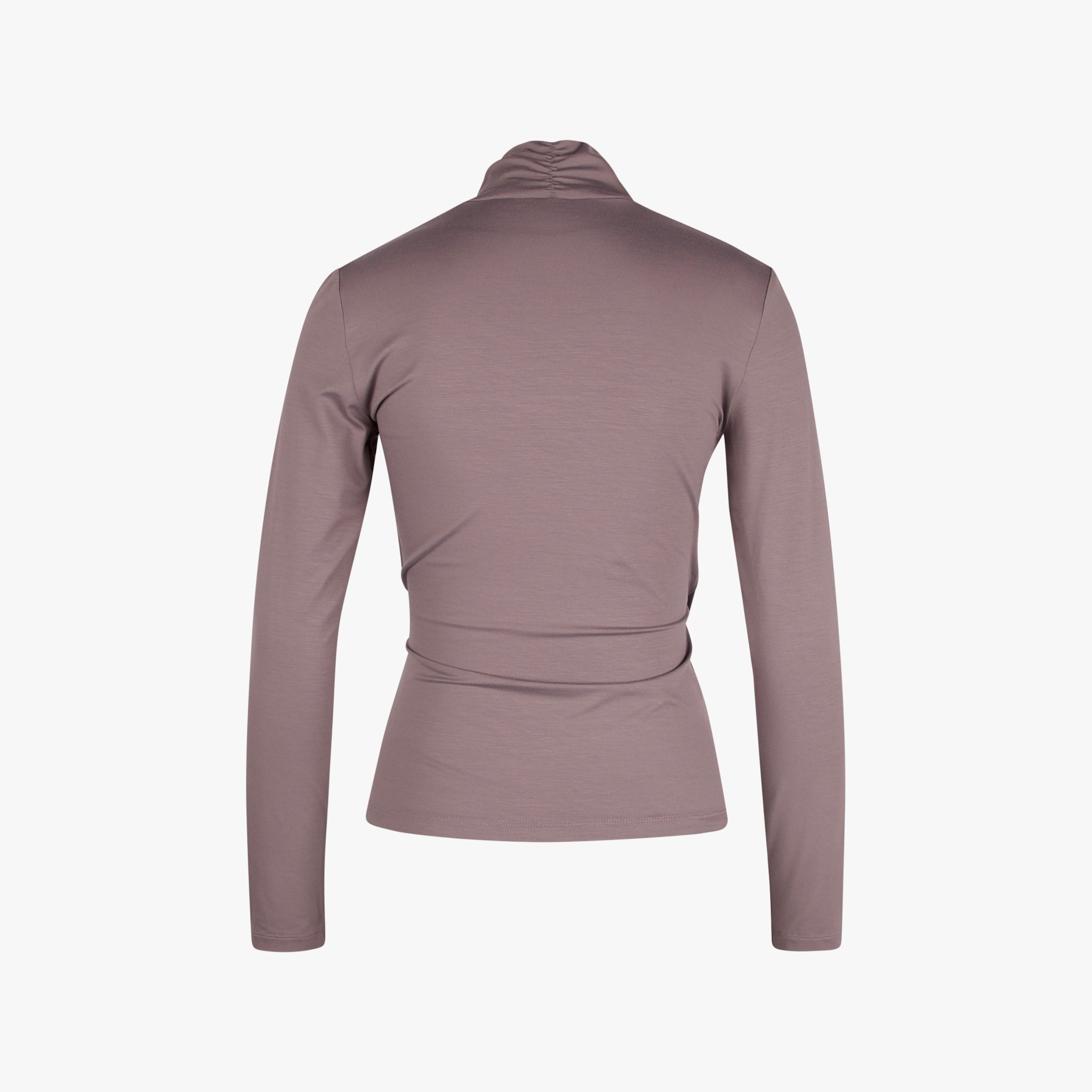 Ellen Eisemann Shirt Wickeloptik Viola | taupe