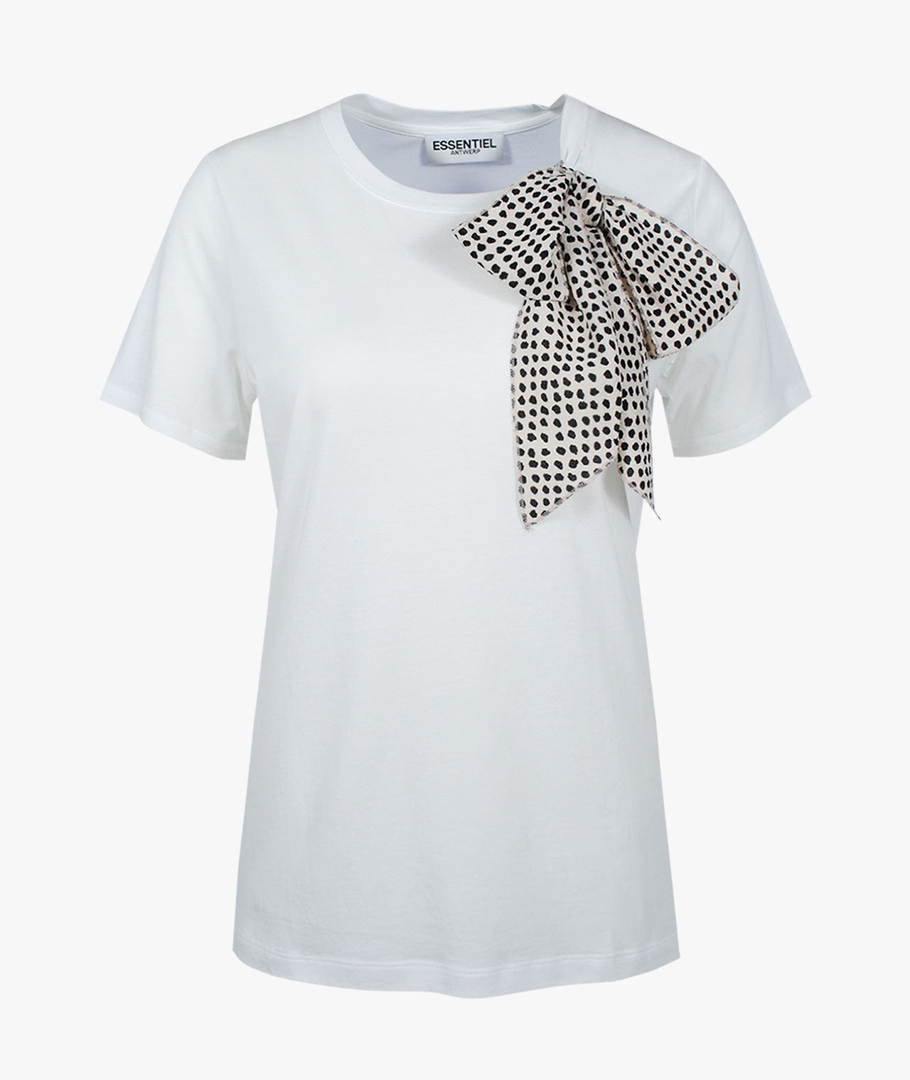 Shirt mit Schluppe | weiß
