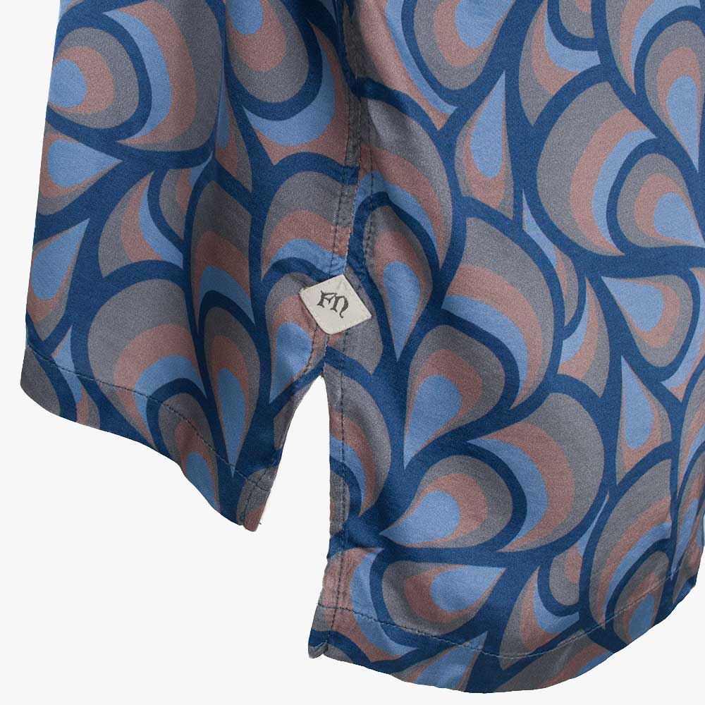 1/2 Bluse Blueprint, Detail Schlitz | blau