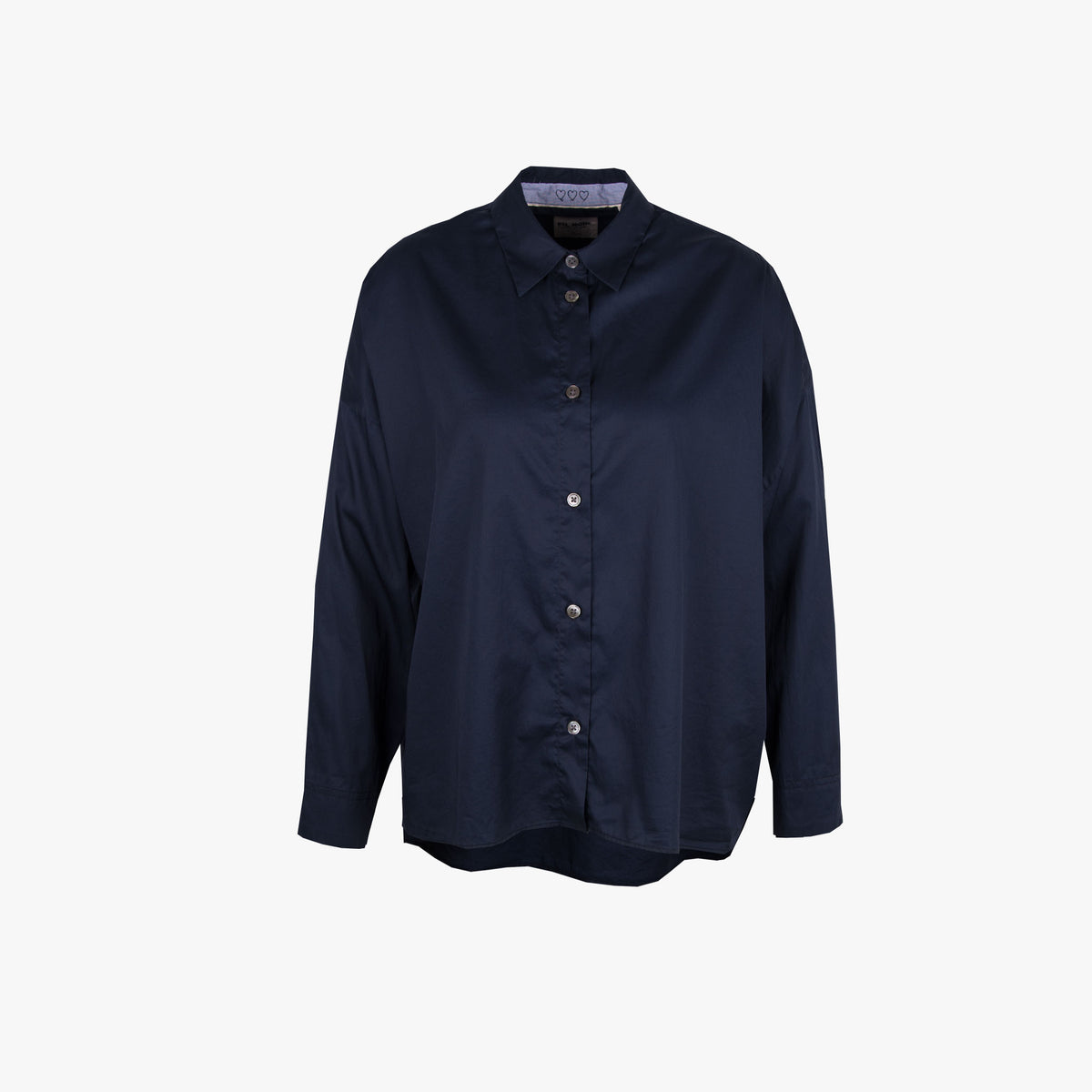 Fil Noir Bluse uni Heike | nachtblau