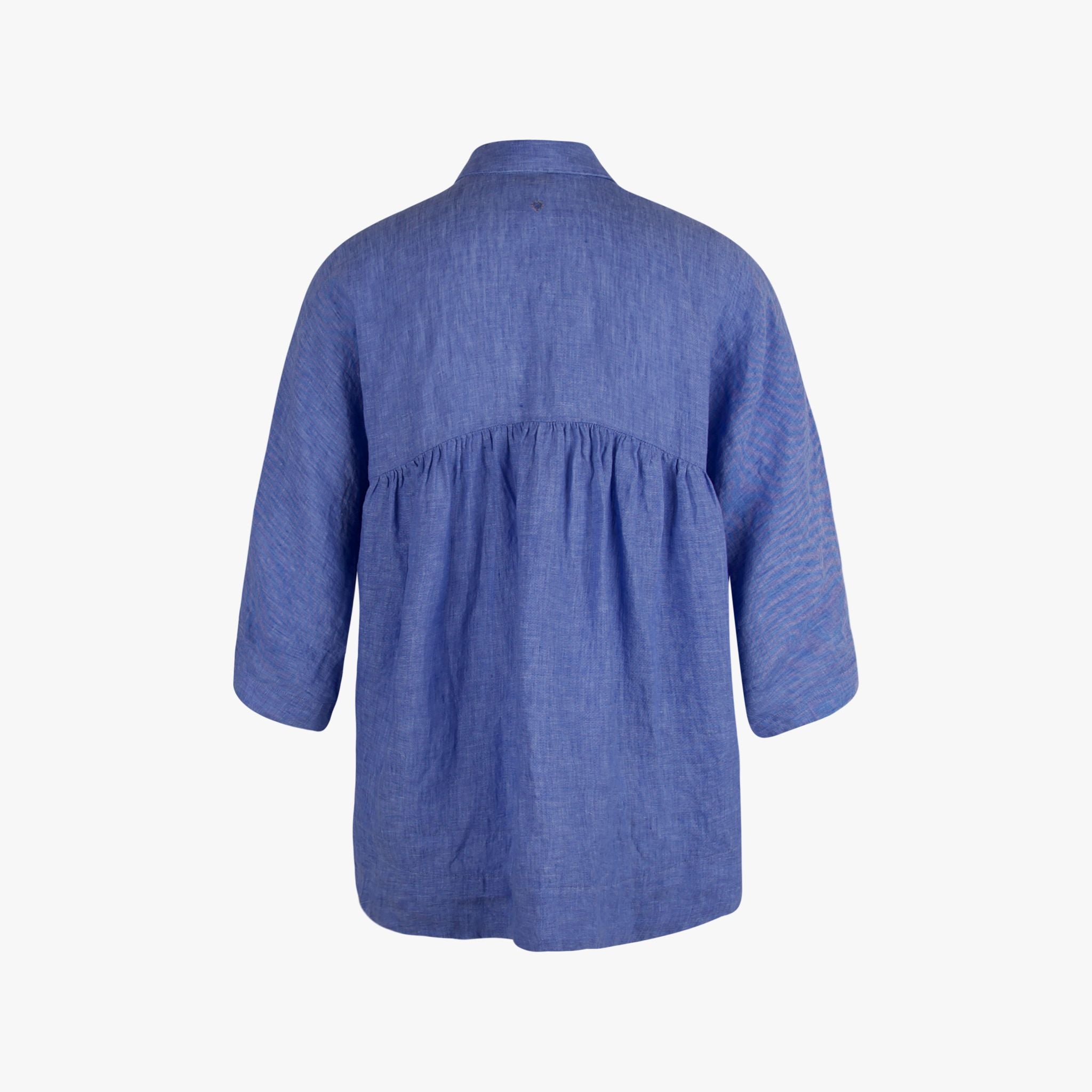 Fil Noir Leinenbluse | blau