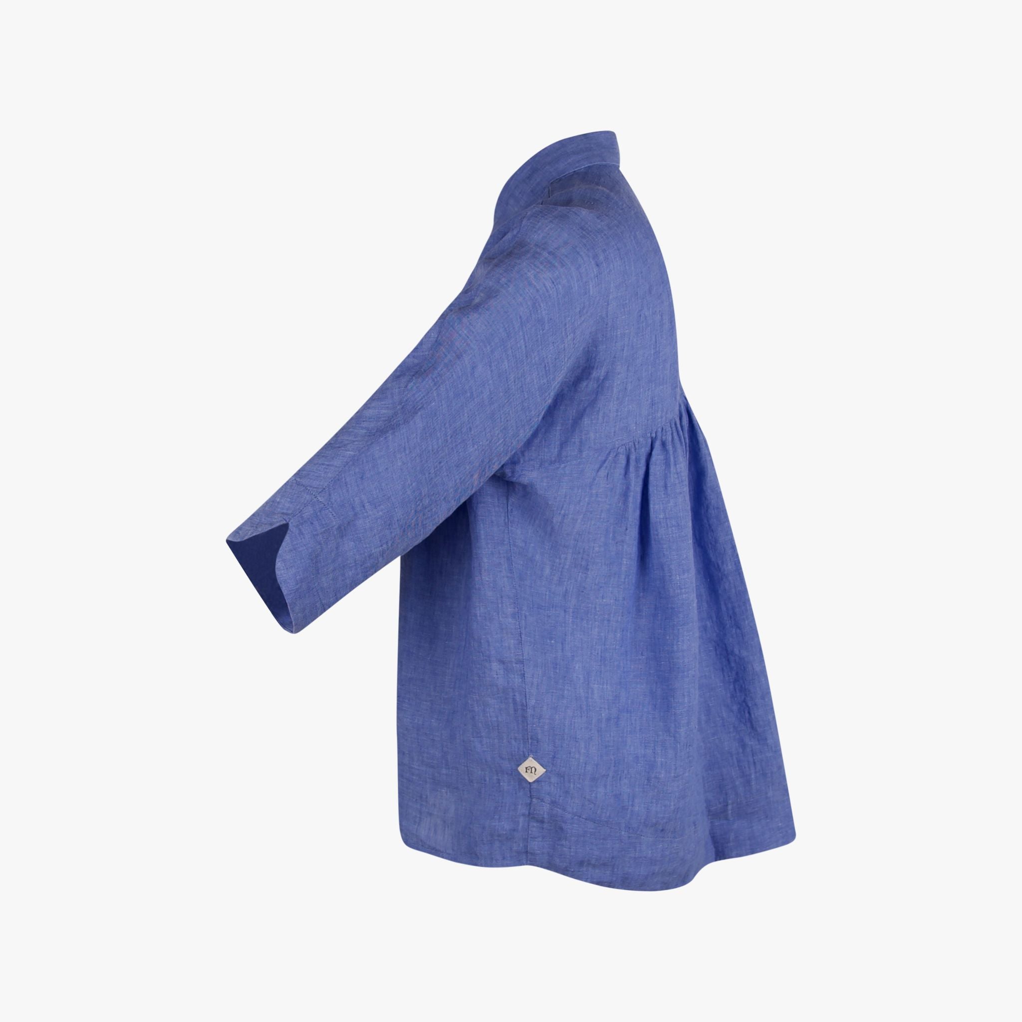 Fil Noir Leinenbluse | blau