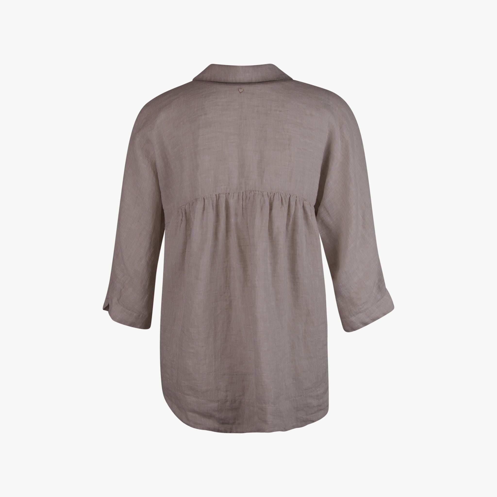 Fil Noir Leinenbluse | beige