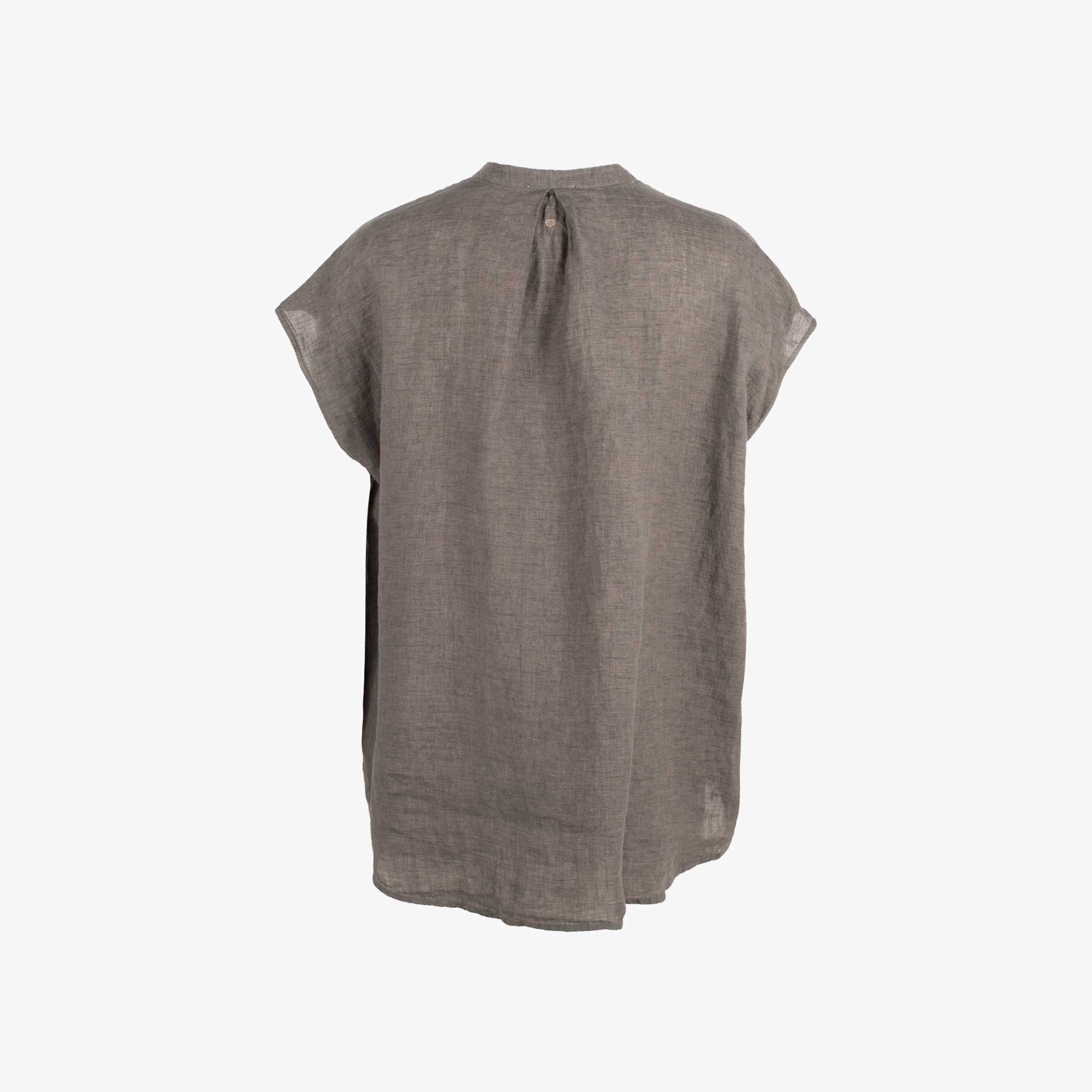 Fil Noir Leinenbluse o. Arm | anthra