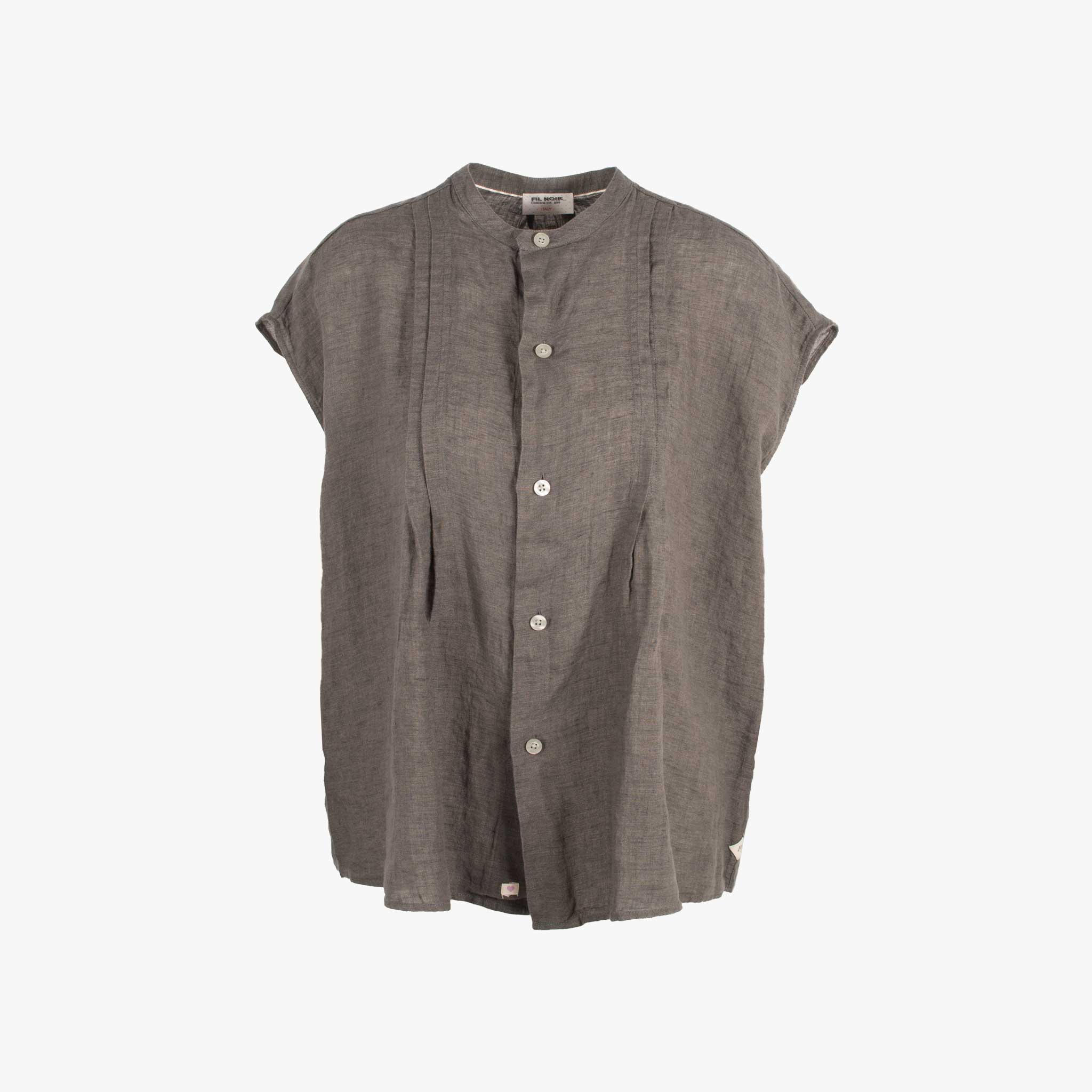 Fil Noir Leinenbluse o. Arm | anthra