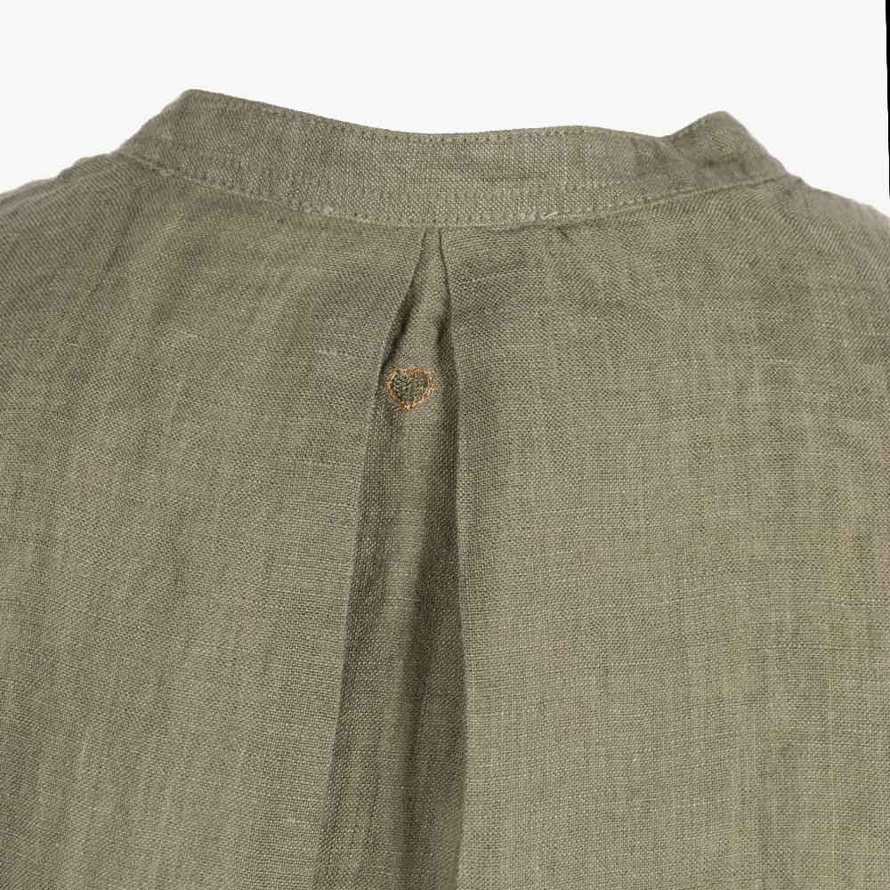 Fil Noir Leinenbluse o. Arm | khaki