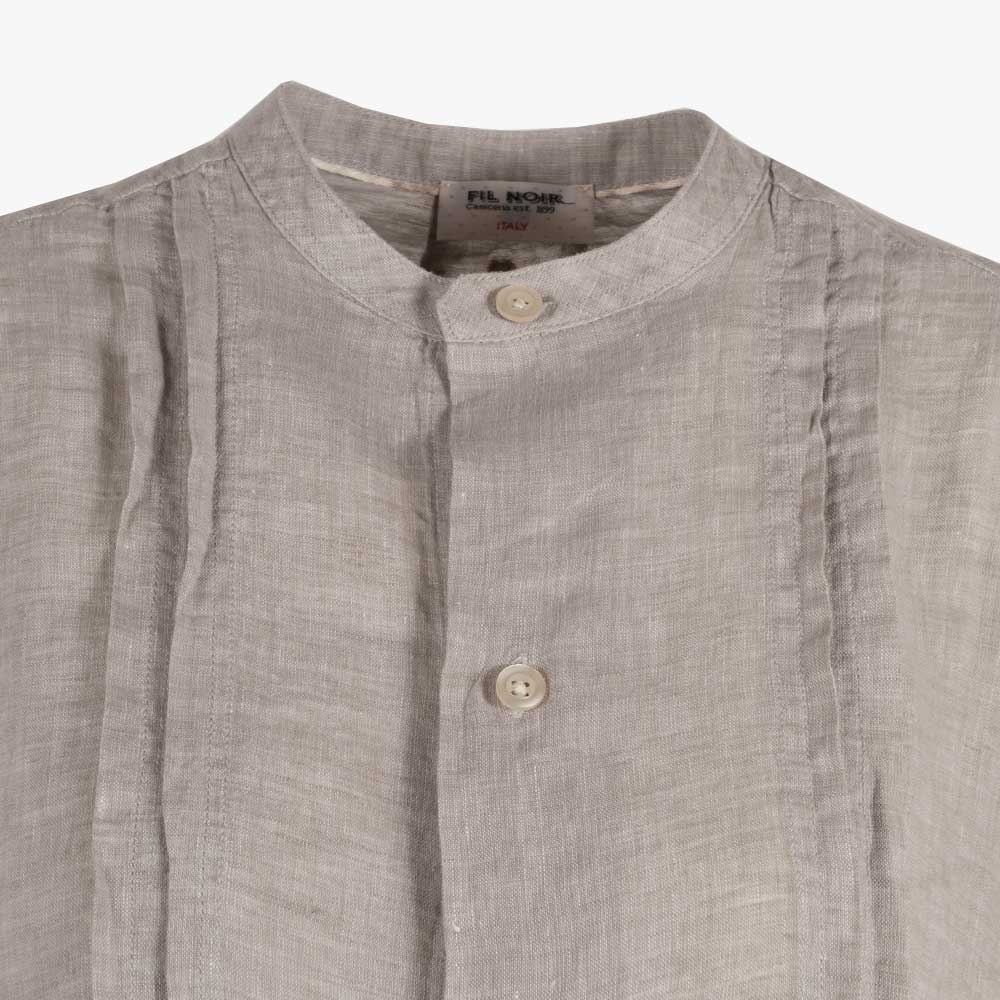 Fil Noir Leinenbluse o. Arm | taupe
