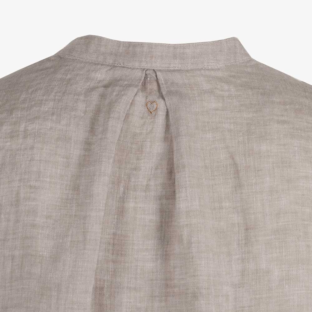 Fil Noir Leinenbluse o. Arm | taupe