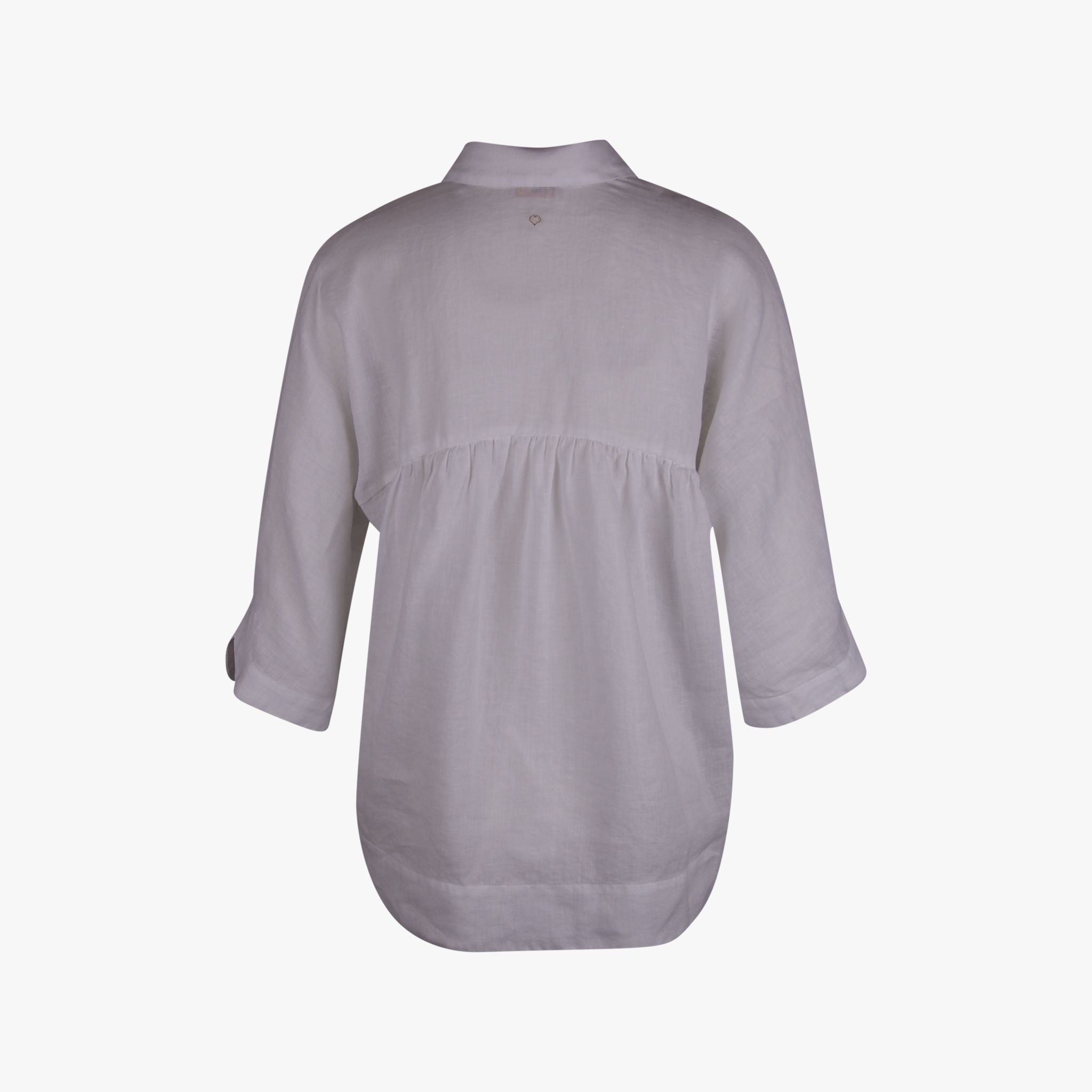 Fil Noir Leinenbluse | weiß