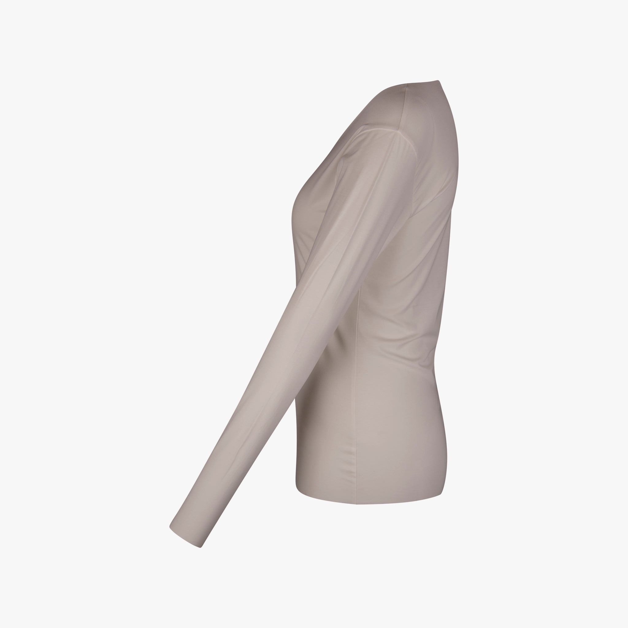 Fil Noir Rundhals Shirt Lasercut Langarm | offwhite