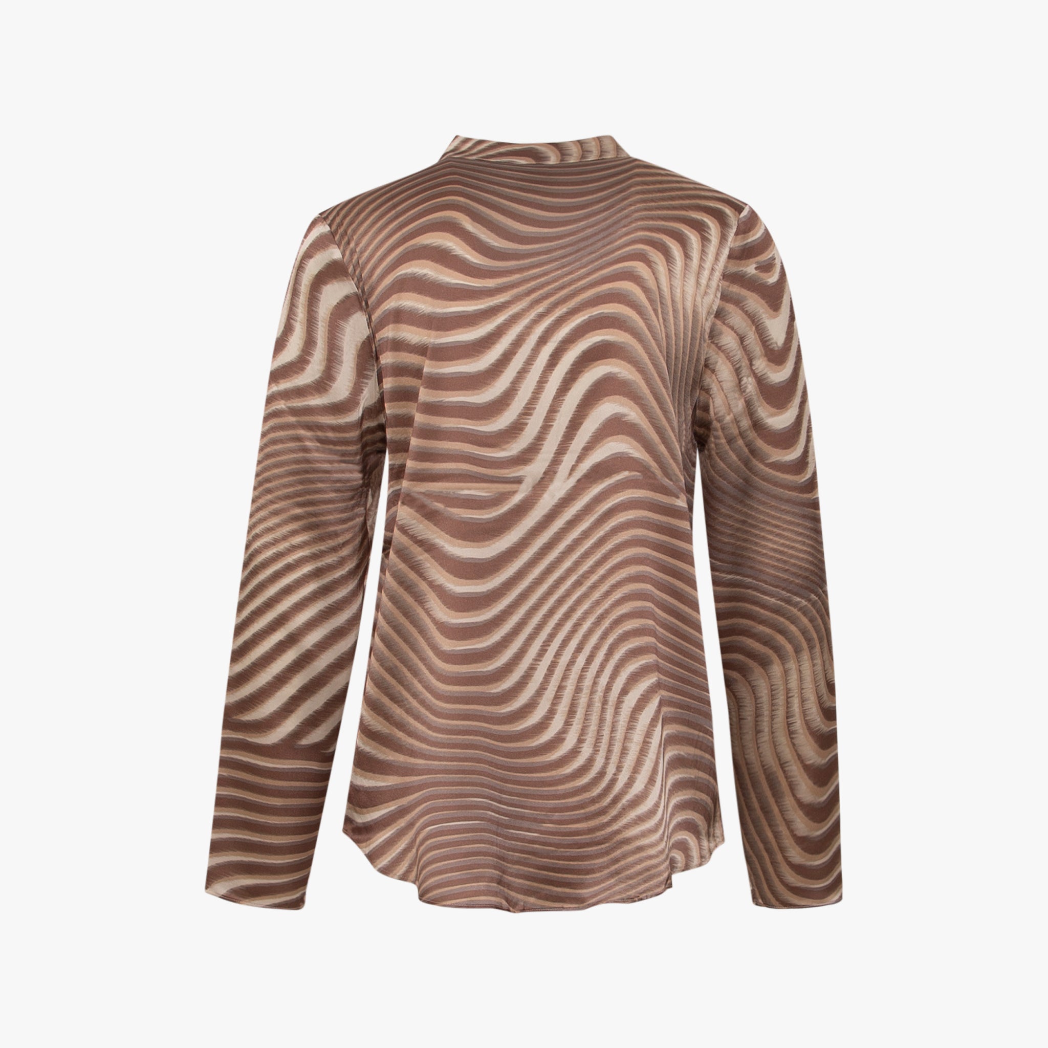 Seidenbluse Zebraprint | champagner