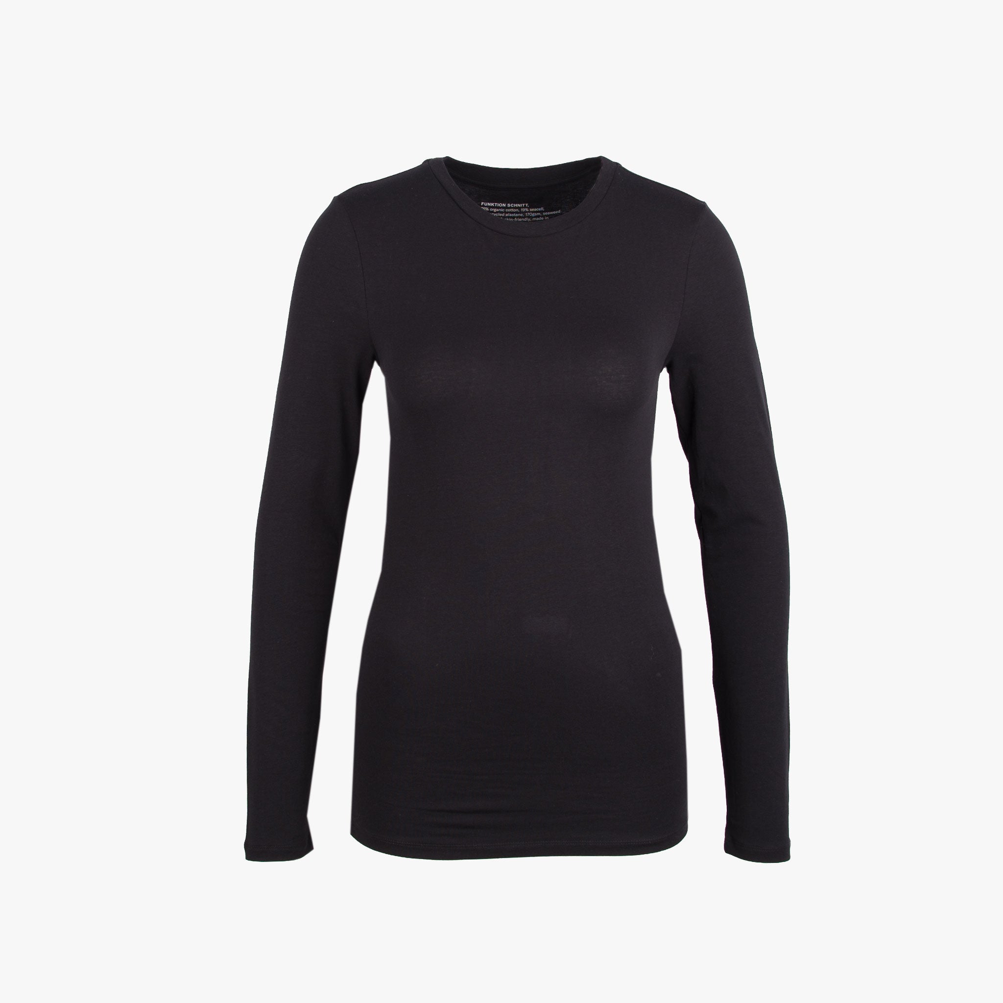 Funktion Schnitt Langarmshirt | schwarz